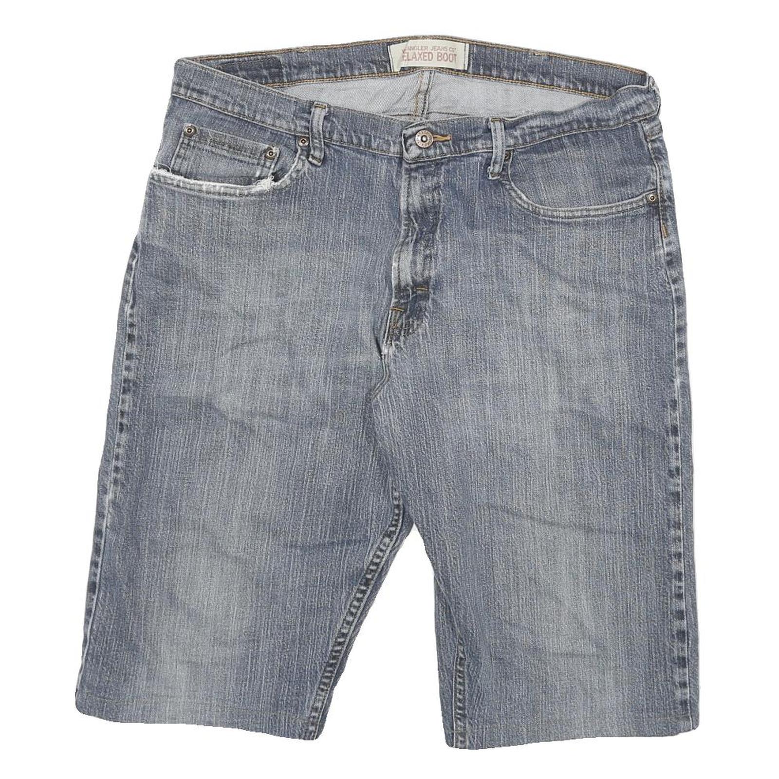 WRANGLER Mens Denim Blue Casual Shorts XL W36 Relaxed Fit Cotton Blend Refurbished - N/A refurbished available on Cerqular
