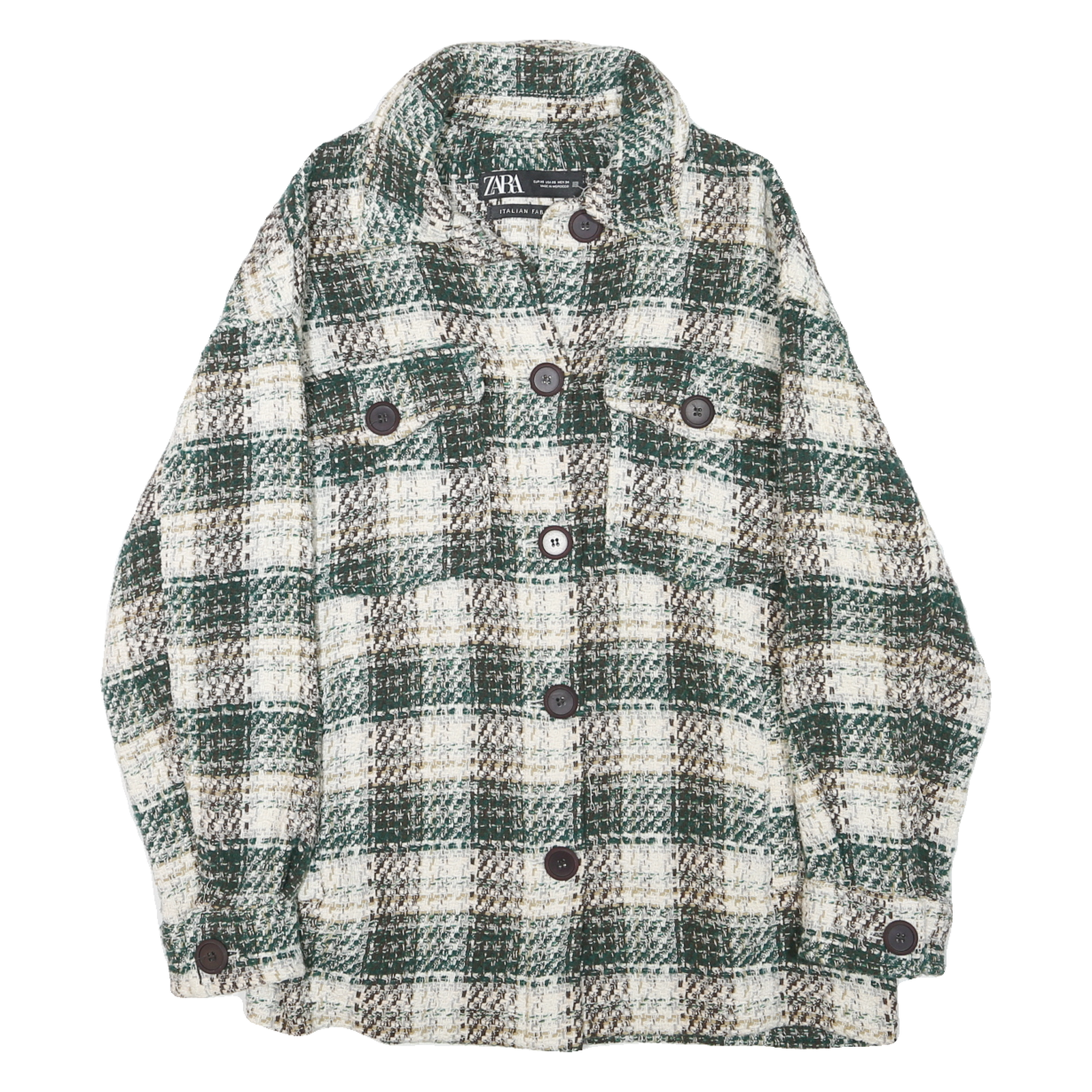 Buy ZARA Womens Green & Cream Checked Button Jacket XS Cotton Blend Woven Stylish Refurbished - $37.69 ZARA Womens Green & Cream Checked Button Jacket XS Cotton Blend Woven Stylish Refurbished - N/A refurbished available on Cerqular