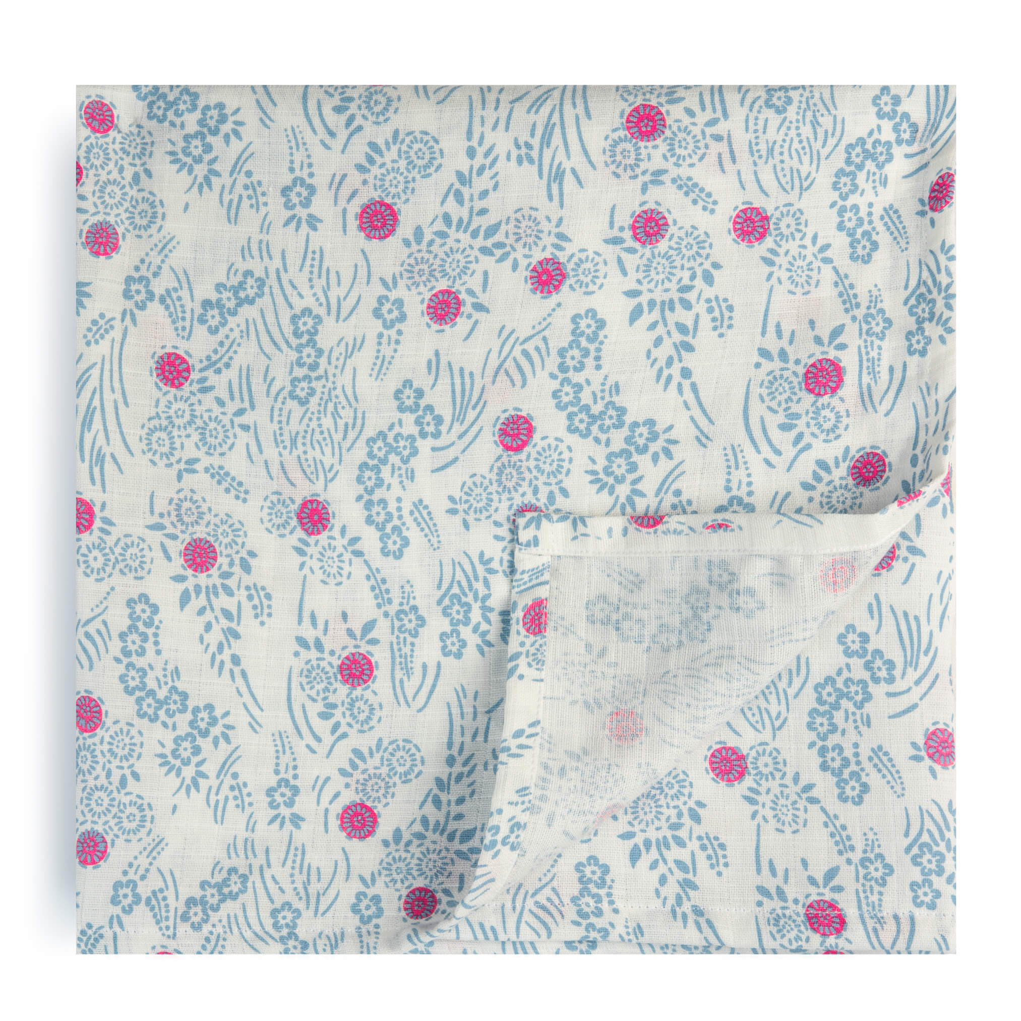 Organic Cotton Muslin Baby Blanket: Cherry Blossom | color: White Blossom | size: One Size Refurbished - N/A (Note: There is no well-known brand named "M refurbished available on Cerqular