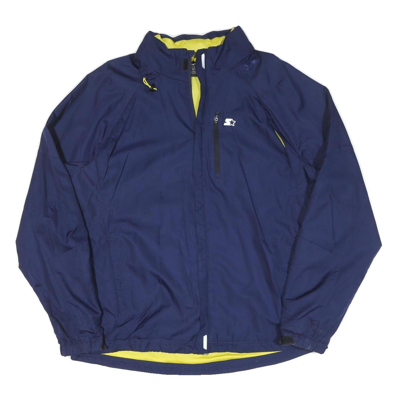 STARTER Mens Blue Polyester Blend Track Jacket L Zip Athletic Casual Sport Refurbished - N/A refurbished available on Cerqular