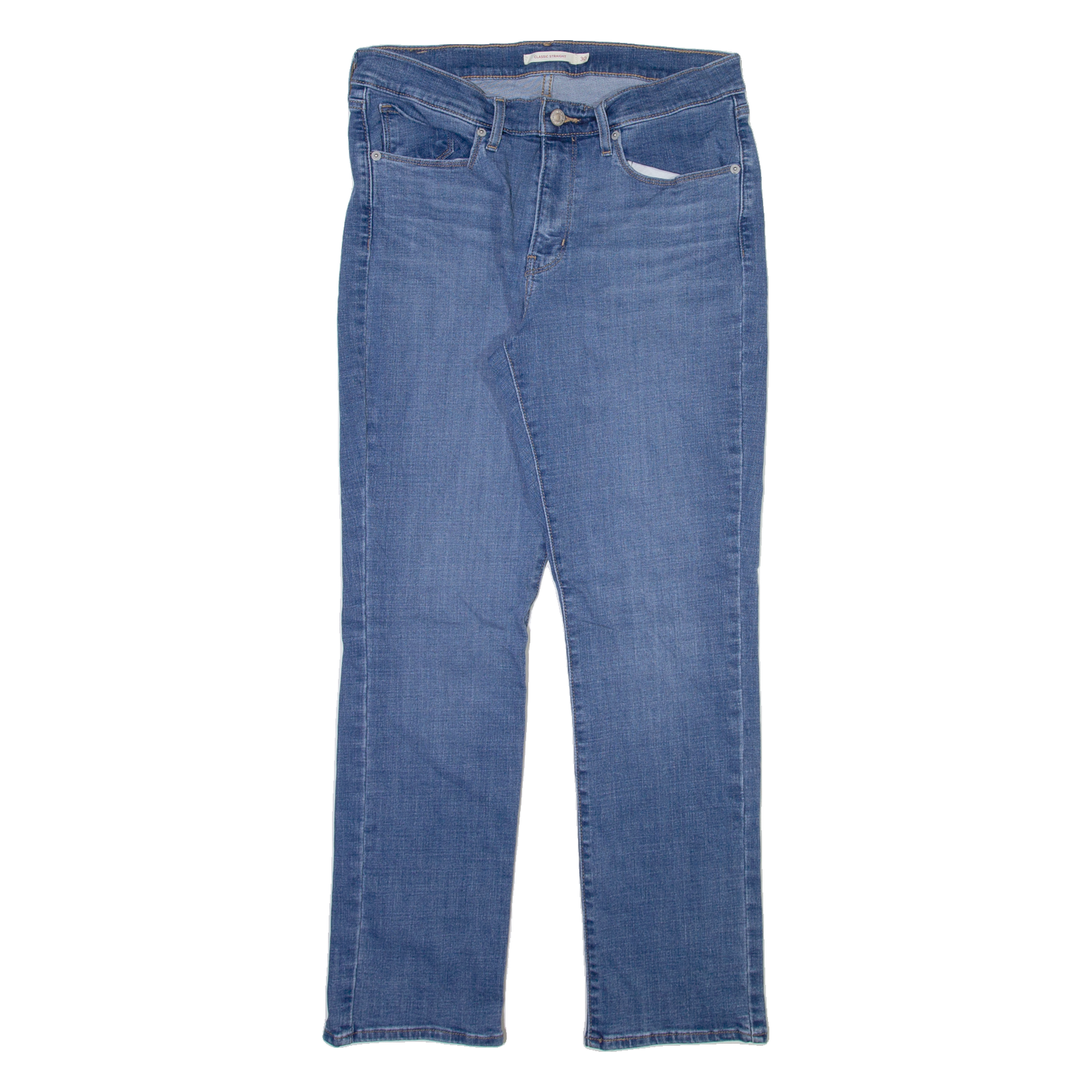LEVI'S Womens Jeans Blue Classic Straight W30 L30 Refurbished - N/A refurbished available on Cerqular