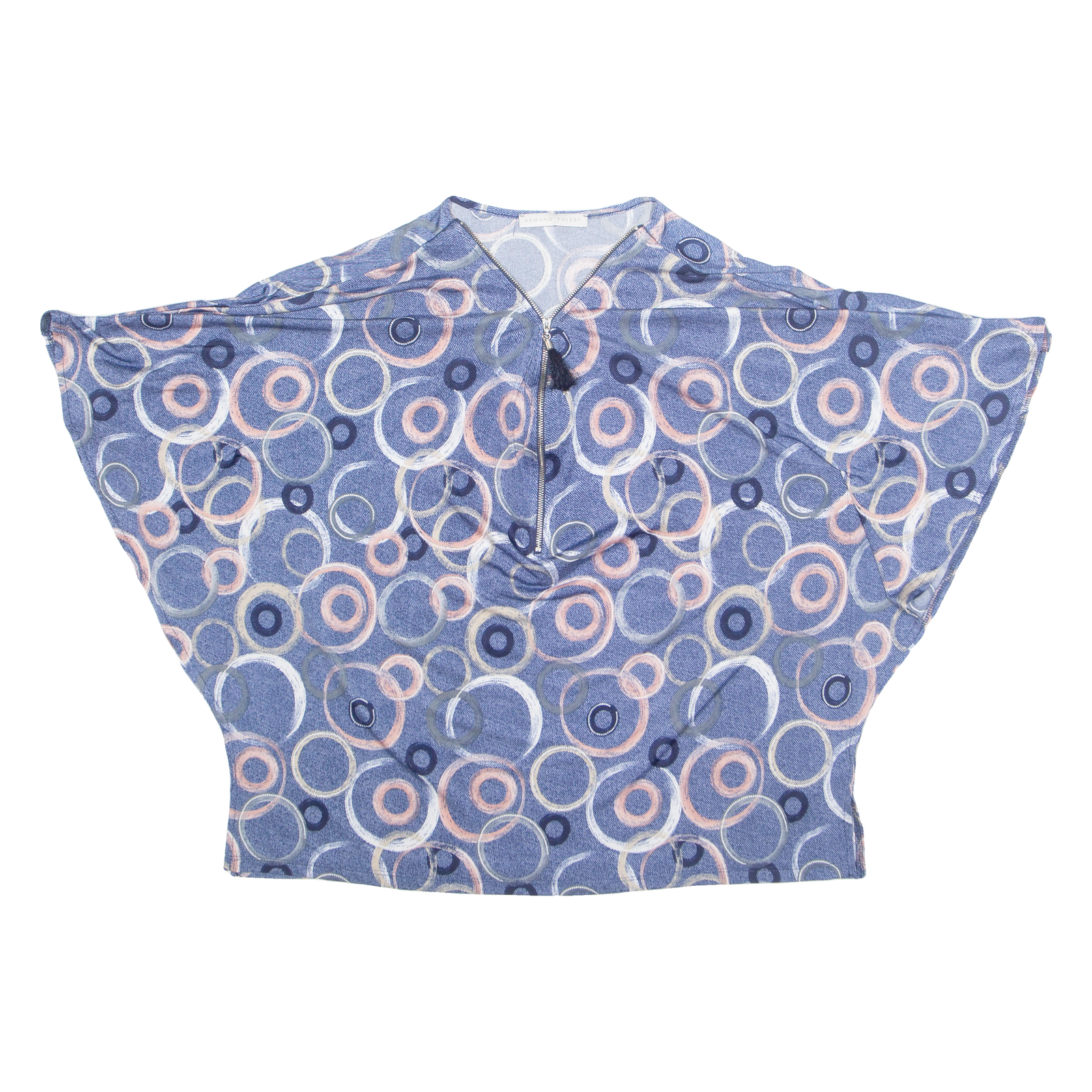 ARMAND THIERY Womens Printed Top Blue Spotted M Refurbished - N/A refurbished available on Cerqular