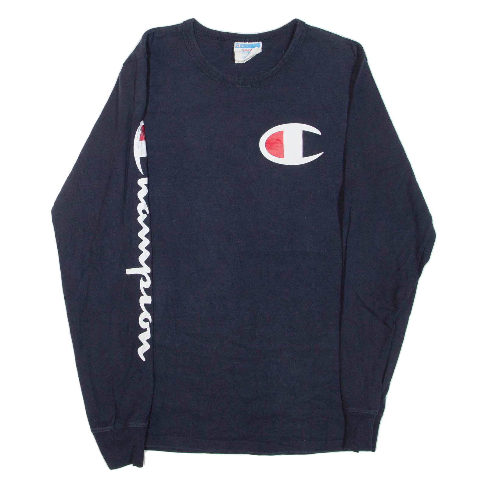 CHAMPION Mens T-Shirt Blue Long Sleeve S Refurbished - N/A refurbished available on Cerqular