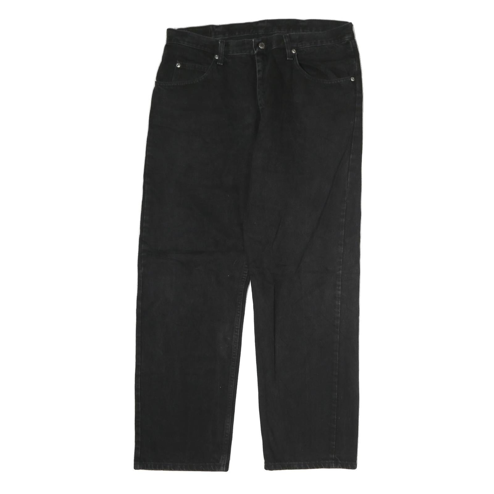 WRANGLER Mens Black Regular Straight Denim Jeans W36 L30 Classic Cotton Zip Refurbished - N/A refurbished available on Cerqular