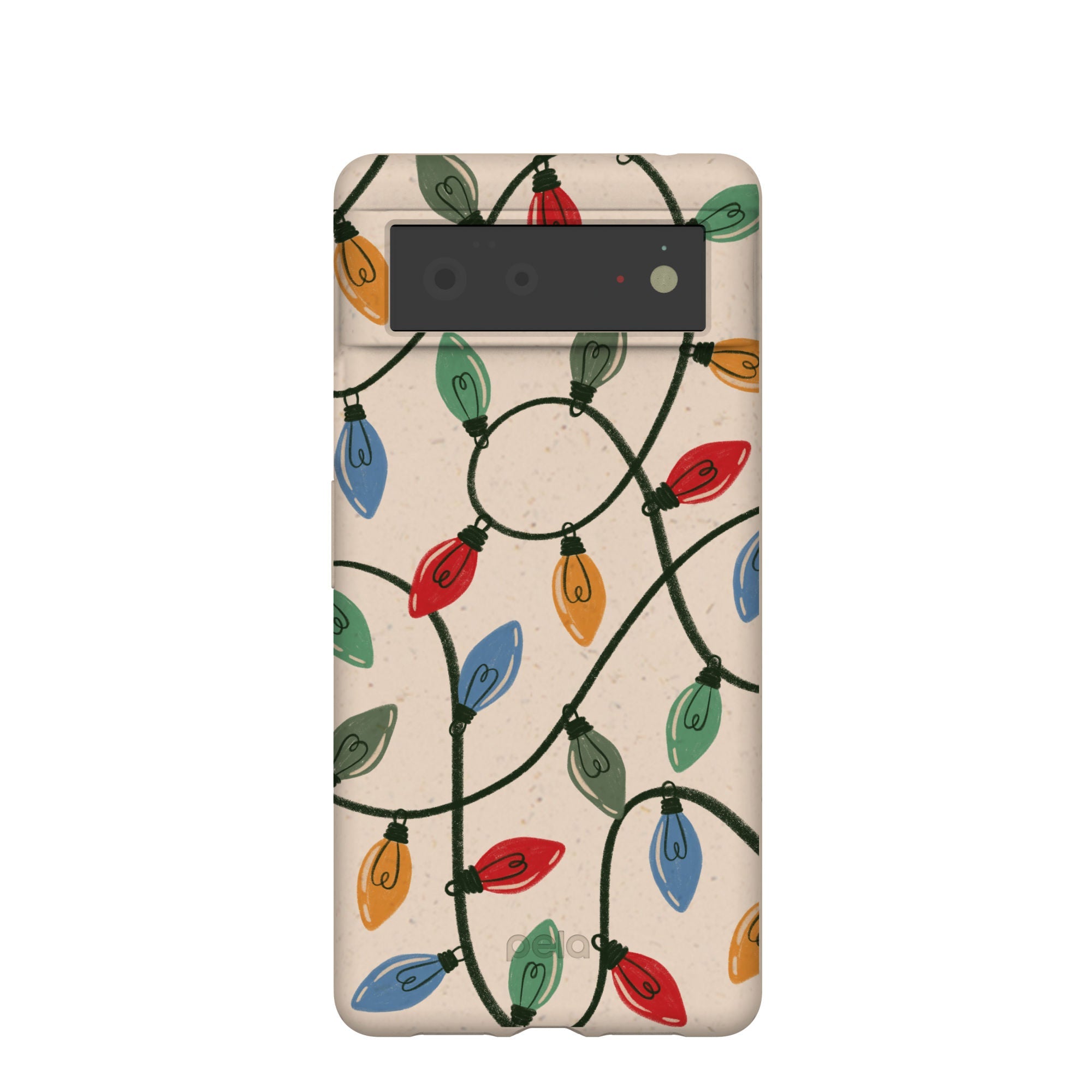 Seashell Holiday Lights Google Pixel 6 Case Refurbished - Pela Case refurbished available on Cerqular