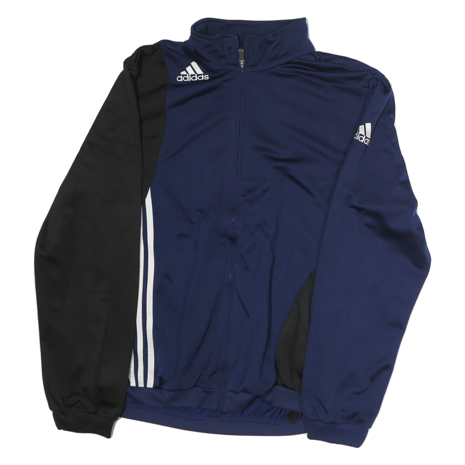 ADIDAS Mens Blue & Black Track Jacket M Polyester Zip Logo Refurbished - N/A refurbished available on Cerqular