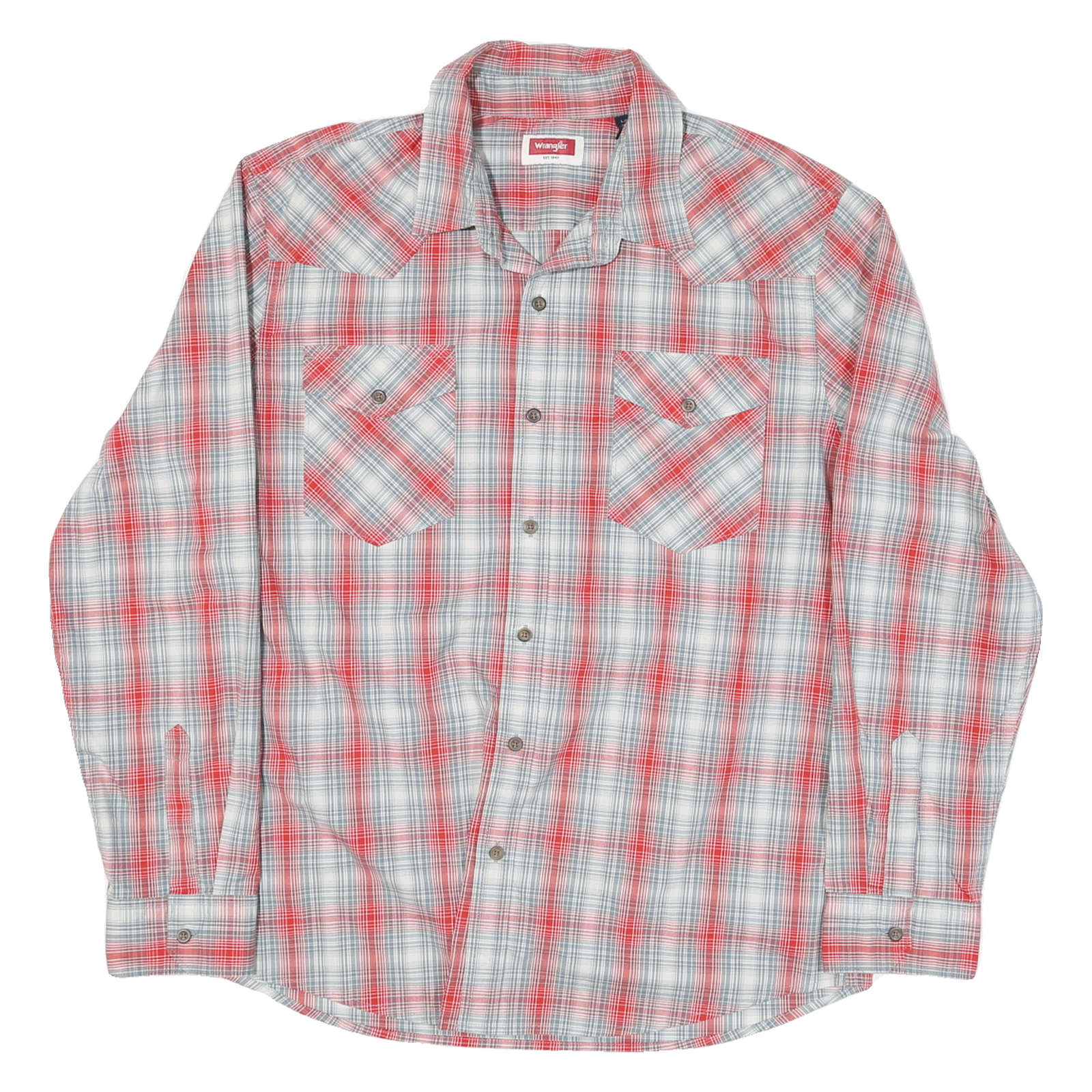 Buy WRANGLER Mens White & Red Checked Cotton Blend Shirt L Long Sleeve Casual Refurbished - $36.39 WRANGLER Mens White & Red Checked Cotton Blend Shirt L Long Sleeve Casual Refurbished - N/A refurbished available on Cerqular