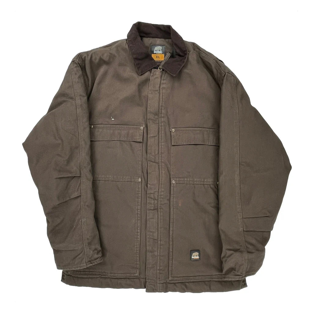 Berne Jacket - XL Brown Cotton Refurbished - Thrifted (note: this is a term often used to describe second- refurbished available on Cerqular