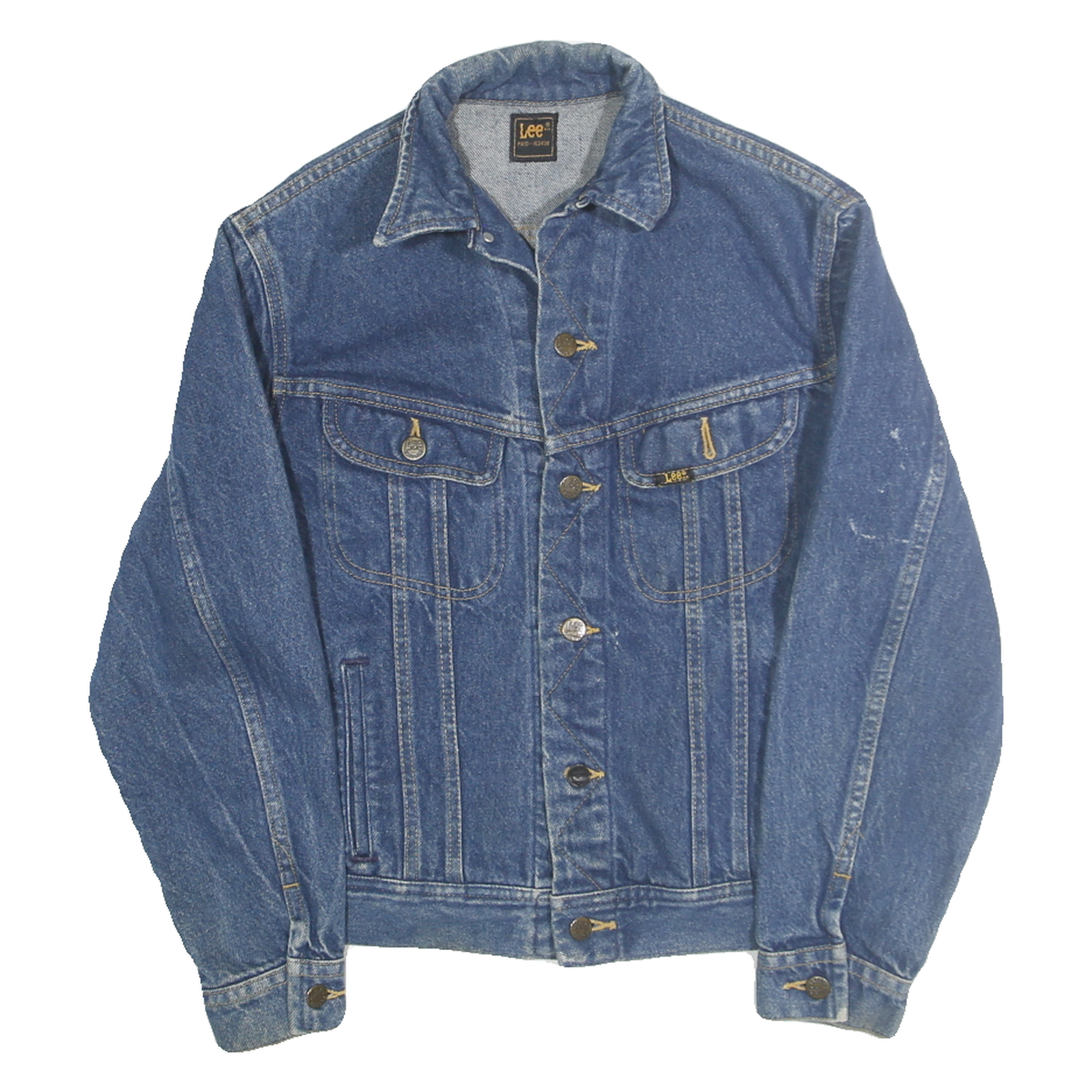 LEE Mens Blue Denim Jacket XS Cotton Classic Button Closure Casual Wear Refurbished - N/A refurbished available on Cerqular