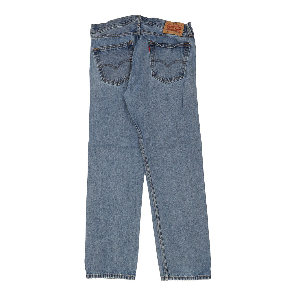 505 Levis Jeans - 34W 32L Light Wash Cotton Blend Refurbished - Thrifted (note: this is a term often used to describe second- refurbished available on Cerqular