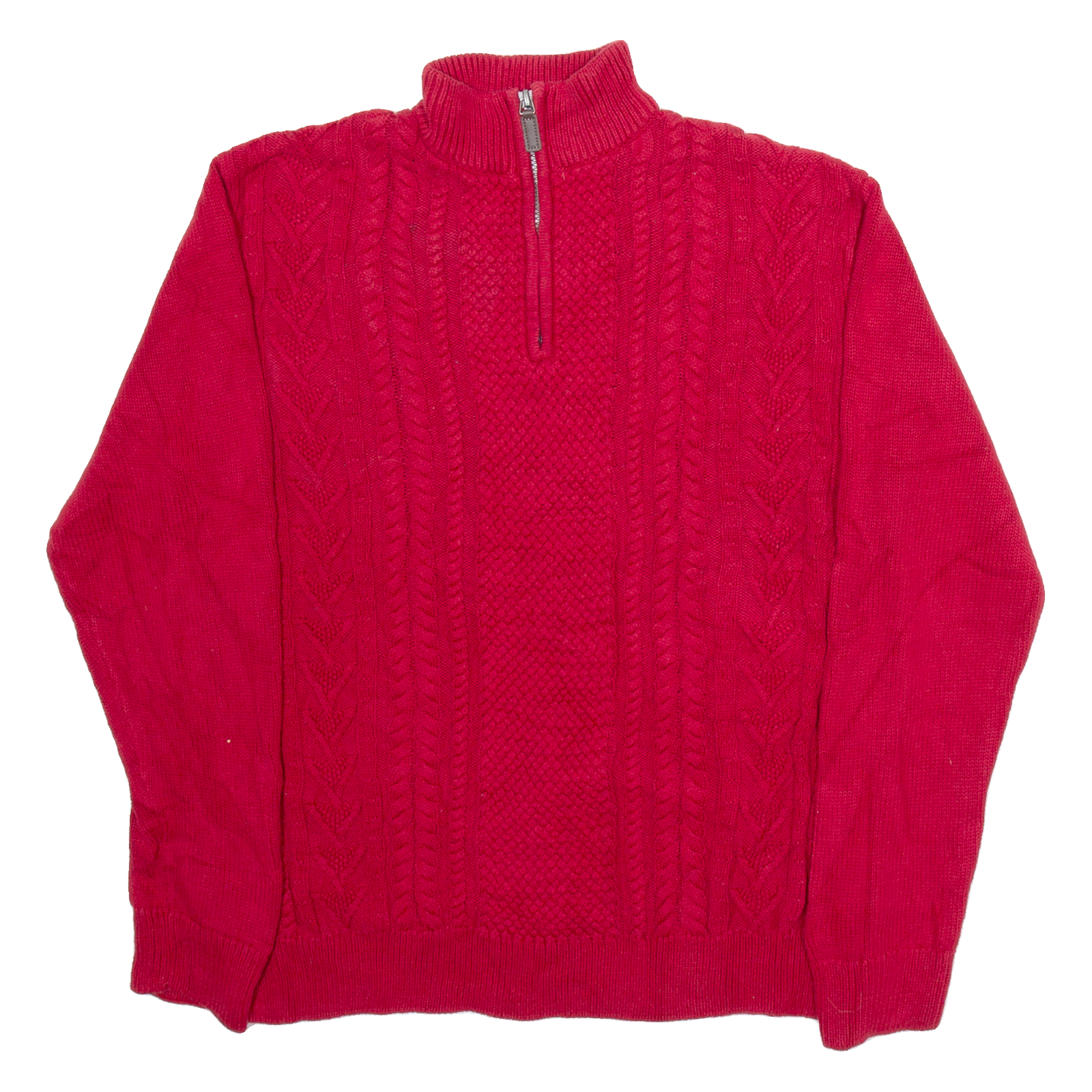 Buy CHAPS Mens Jumper Red 1/4 Zip Cable Knit L Refurbished - $42.89 CHAPS Mens Jumper Red 1/4 Zip Cable Knit L Refurbished - N/A refurbished available on Cerqular