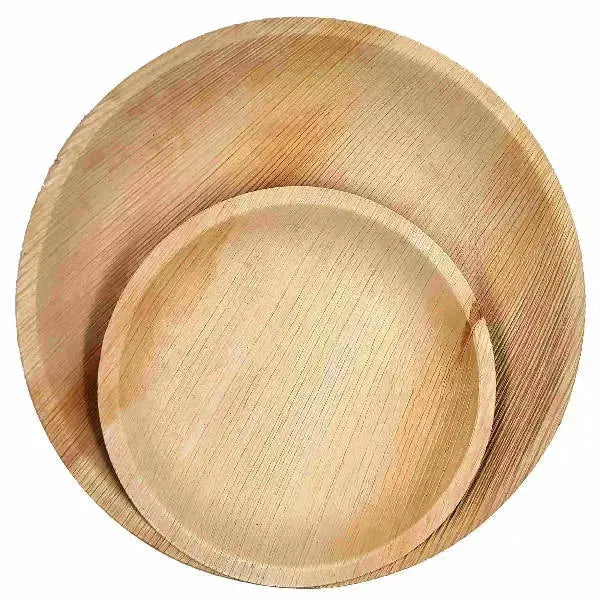 Dtocs Bamboo Look Compostable Palm Leaf Plate Dinnerware Round Combo (50 Pcs) | 10 Inch Dinner Plates (25) & 7 Inch Dessert Plates (25) | Size: 50 Pcs (25 each Type) Refurbished - N/A (Note: There is no well-known brand with the initial refurbished available on Cerqular