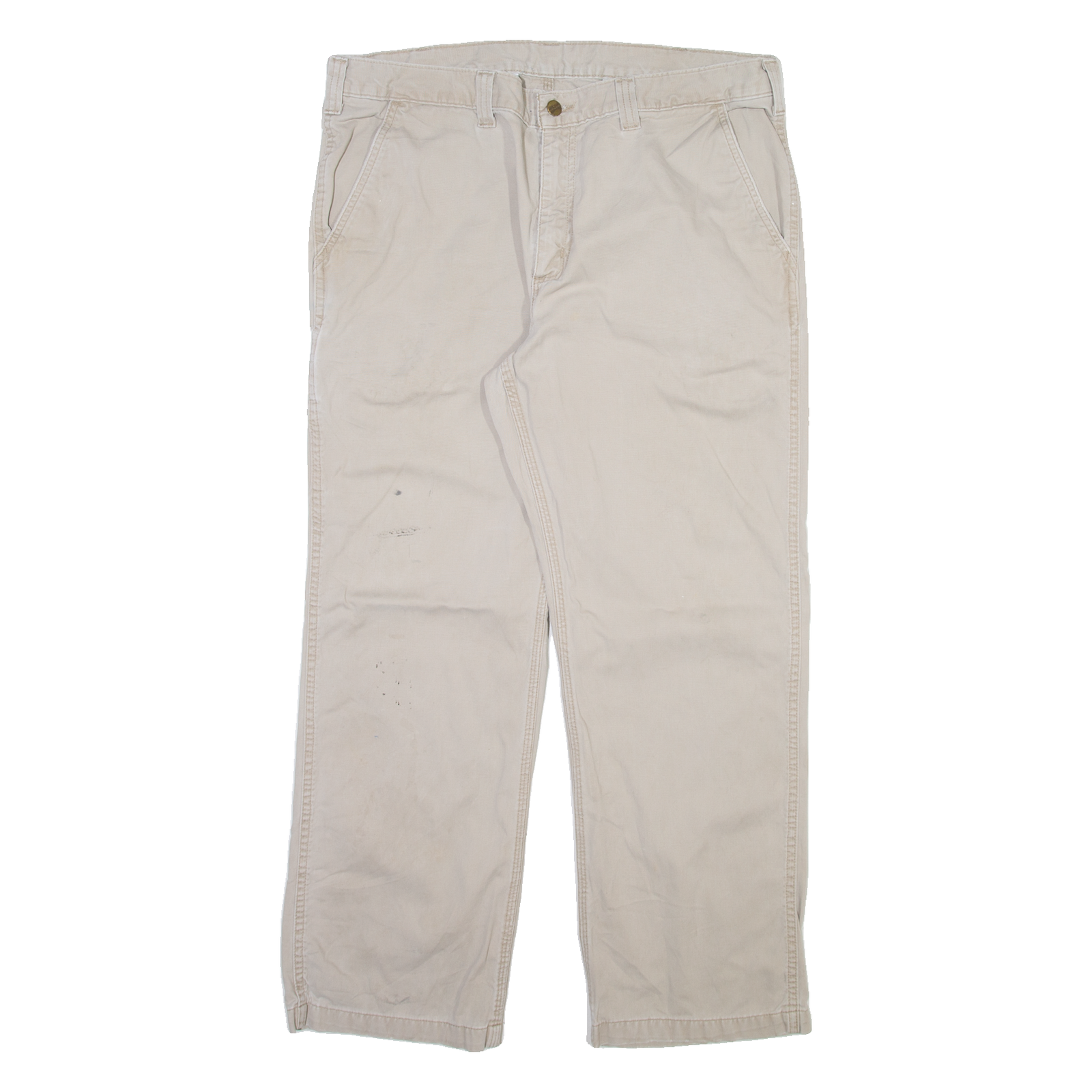 CARHARTT Mens Trousers Beige Relaxed Straight W38 L30 Refurbished - N/A refurbished available on Cerqular