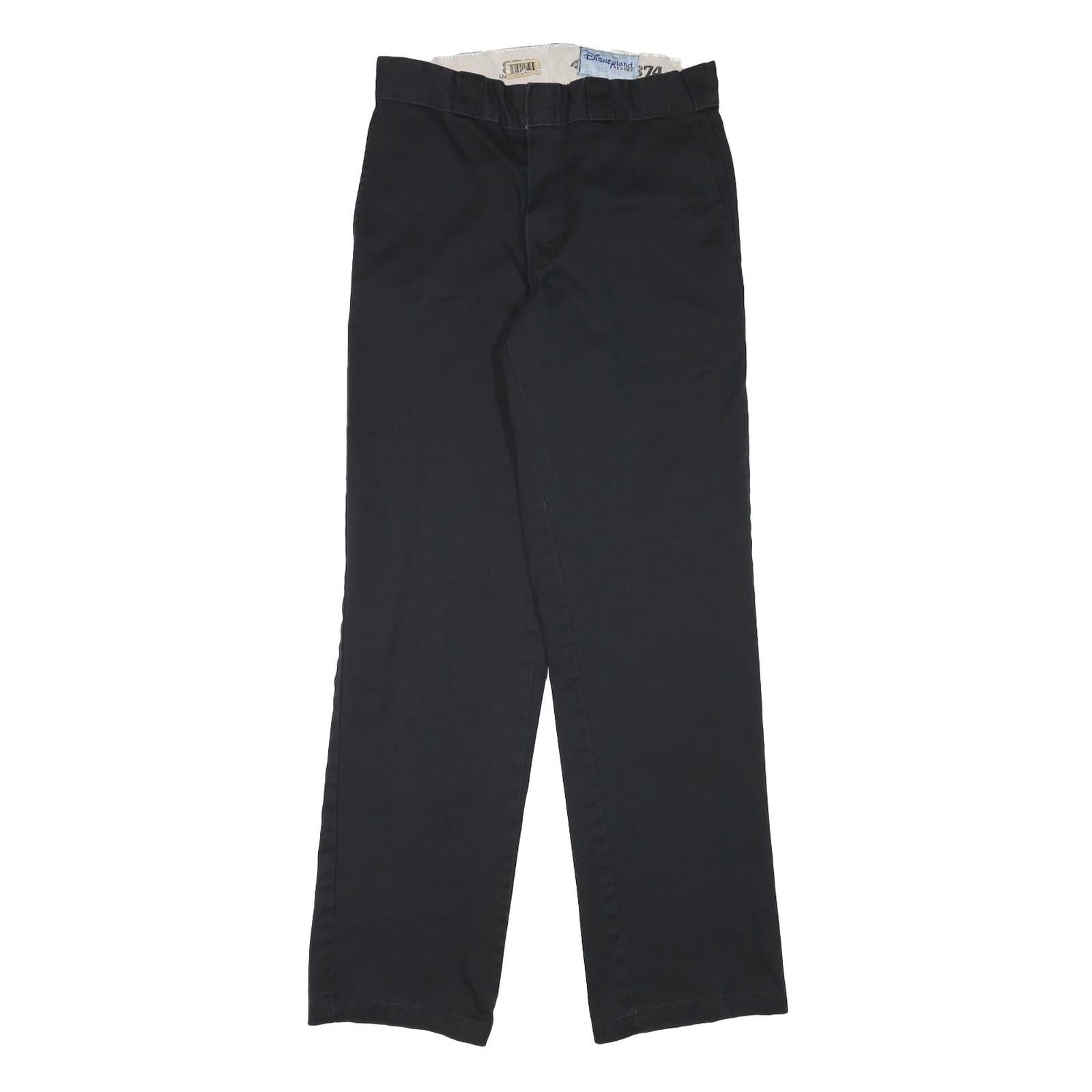 DICKIES Mens Black Regular Straight Fit Cotton Blend Trousers W30 L31 Workwear Refurbished - N/A refurbished available on Cerqular