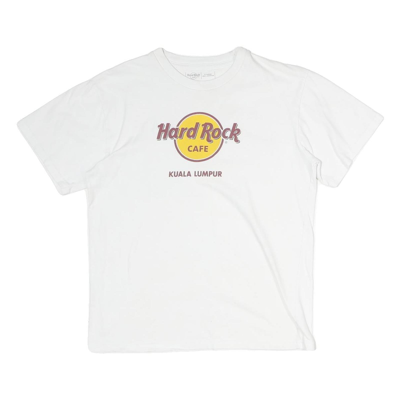 HARD ROCK CAFE Womens White Kuala Lumpur Logo Classic T-Shirt XL Short Sleeve Refurbished - N/A refurbished available on Cerqular