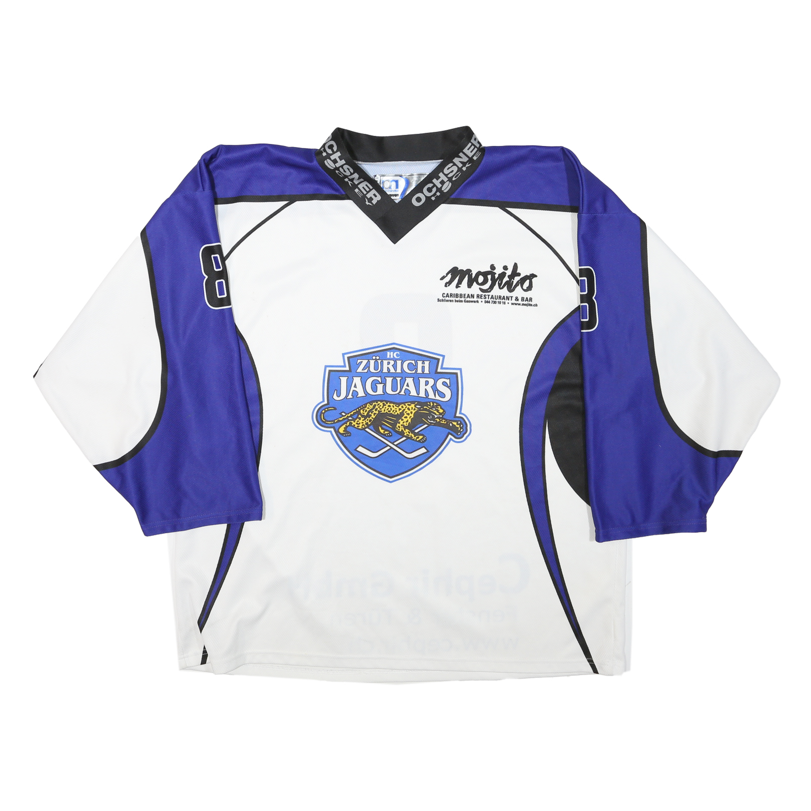 Buy Mens White & Blue Graphic Hockey Jersey XL Long Sleeve V-Neck Sports Logo Refurbished - $25.99 Mens White & Blue Graphic Hockey Jersey XL Long Sleeve V-Neck Sports Logo Refurbished - N/A refurbished available on Cerqular