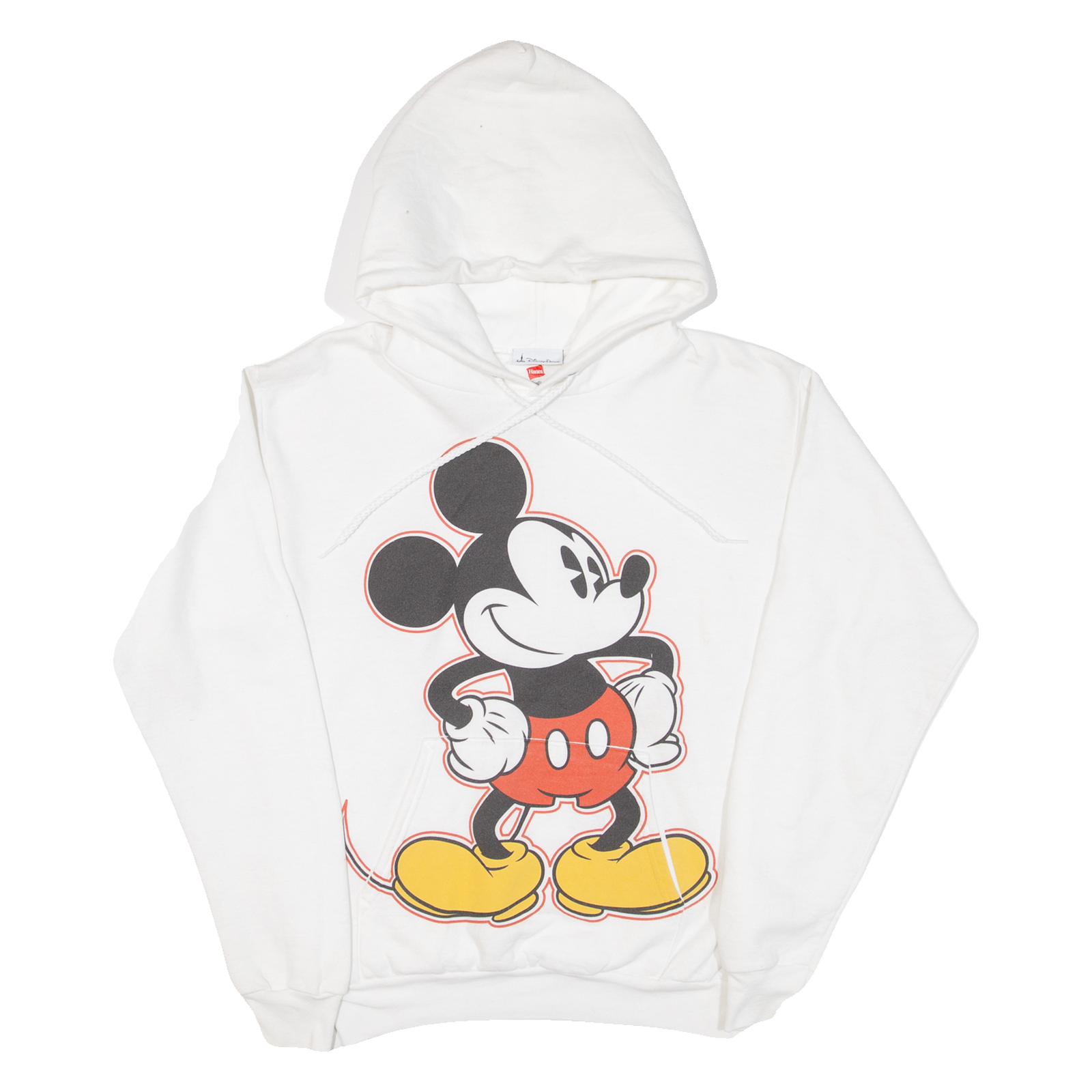 HANES Disney Mickey Mouse Womens White Hoodie 90s S Refurbished - N/A refurbished available on Cerqular