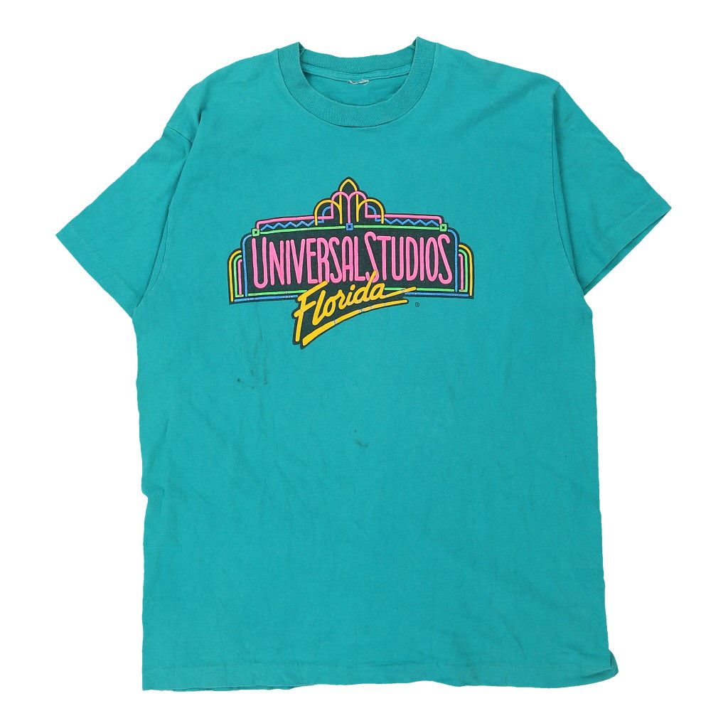 Universal Studios Florida Unbranded Graphic T-Shirt - XL Blue Cotton | Size: x-large Refurbished - Thrifted (note: this is a term often used to describe second- refurbished available on Cerqular
