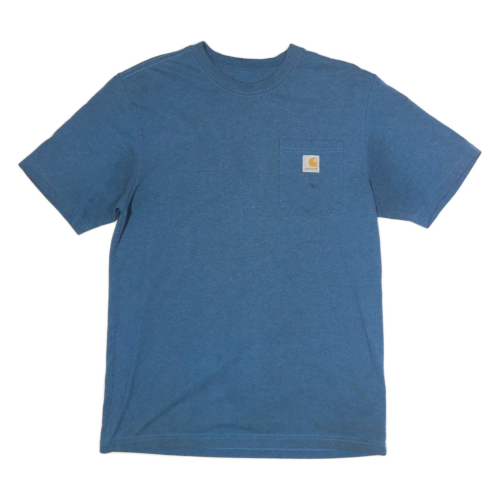 CARHARTT Mens Blue & Yellow Pocket T-Shirt M Short Sleeve Crew Neck Cotton Refurbished - N/A refurbished available on Cerqular