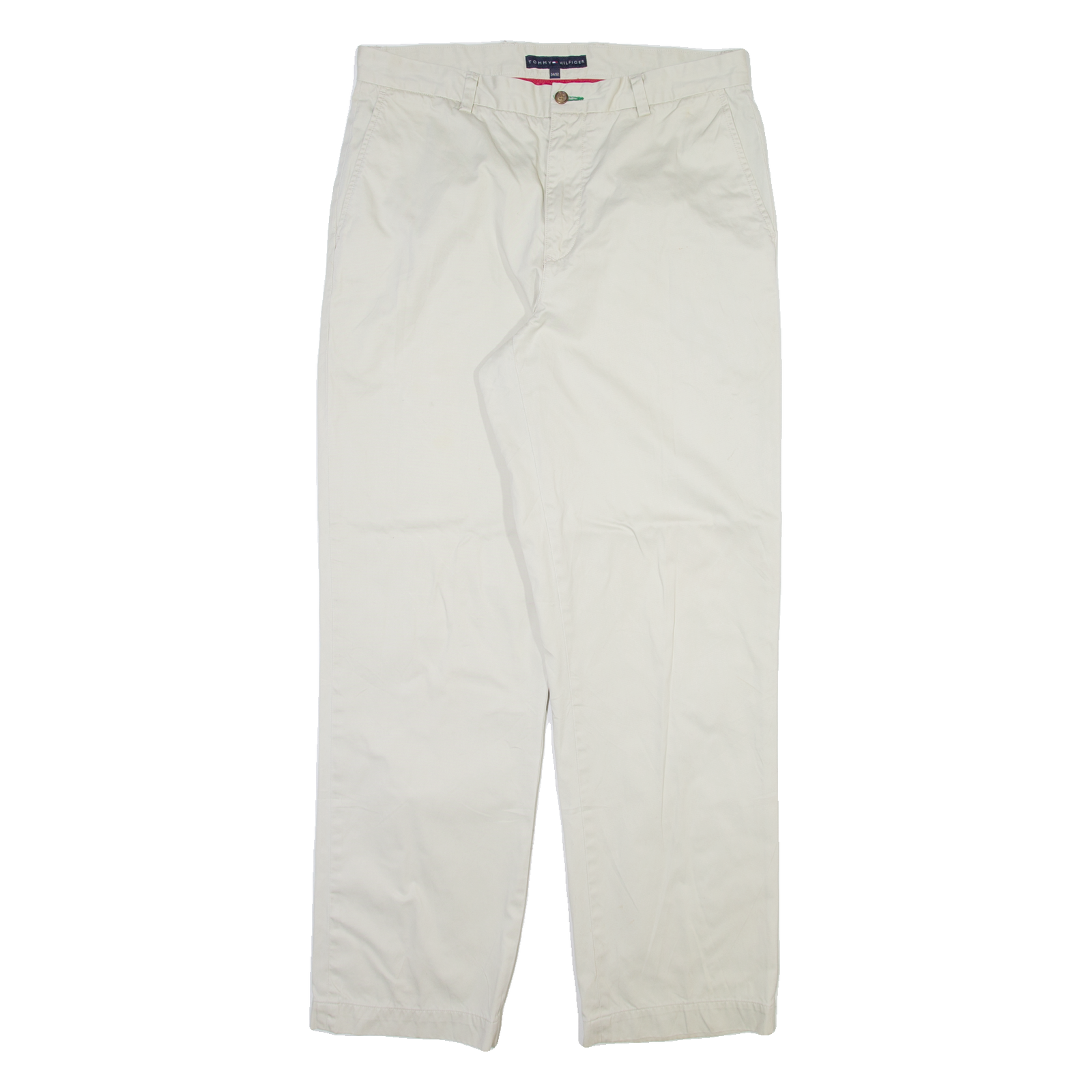 TOMMY HILFIGER Mens Trousers Beige Regular Straight W34 L32 Refurbished - N/A refurbished available on Cerqular