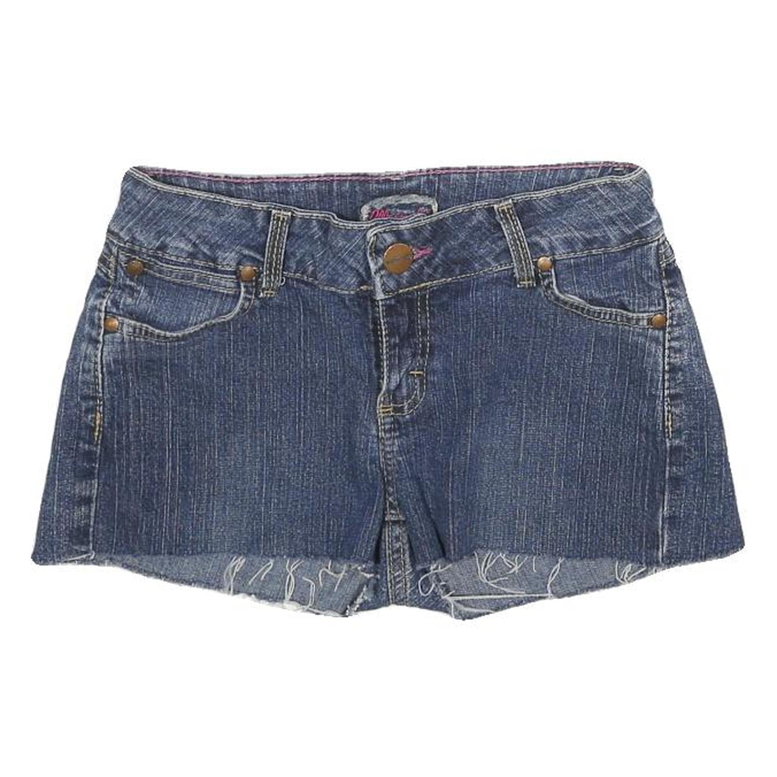 WRANGLER Womens Denim Blue Cotton Blend Casual Shorts XS W26 Frayed Hem Refurbished - N/A refurbished available on Cerqular