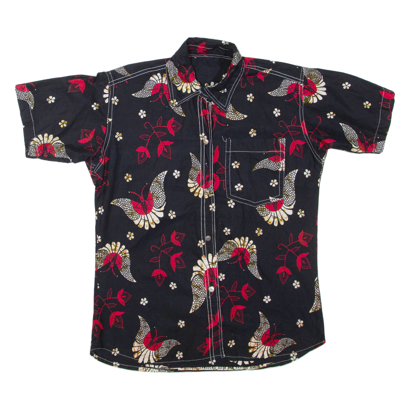 Buy Womens Printed Shirt Black Collared Floral M Refurbished - $16.89 Womens Printed Shirt Black Collared Floral M Refurbished - N/A refurbished available on Cerqular
