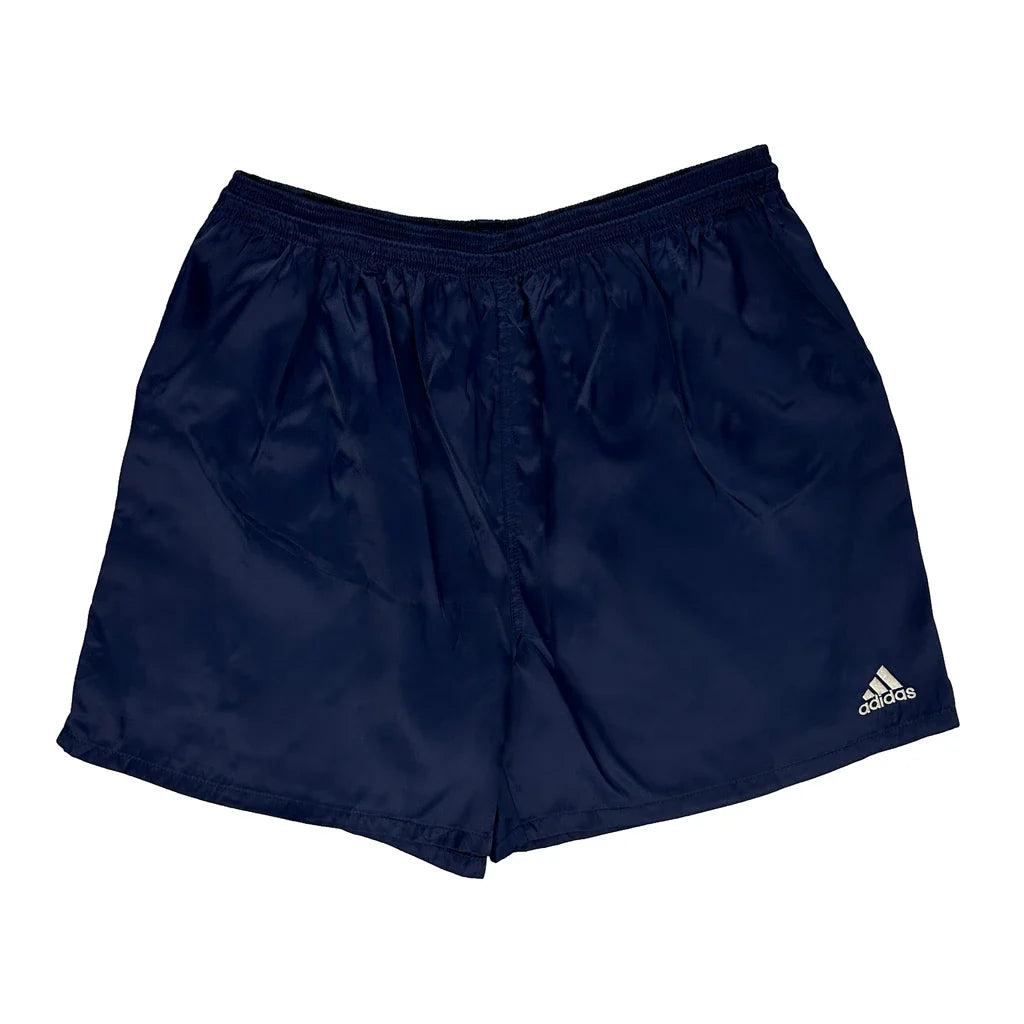Adidas Sport Shorts - Large Navy Nylon Refurbished - Thrifted (note: this is a term often used to describe second- refurbished available on Cerqular