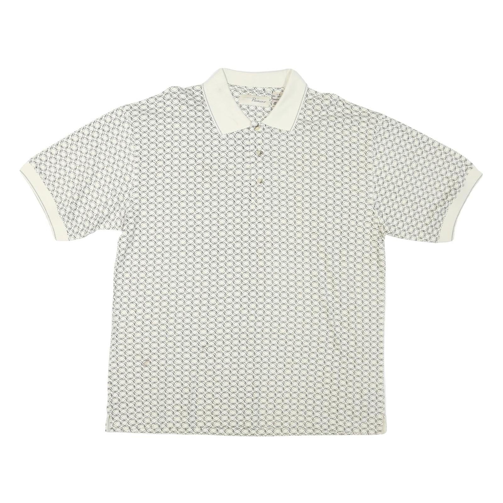 Buy PANMANS Mens White & Black Geometric Print Short Sleeve Polo Shirt L Classic Refurbished - $14.29 PANMANS Mens White & Black Geometric Print Short Sleeve Polo Shirt L Classic Refurbished - N/A refurbished available on Cerqular