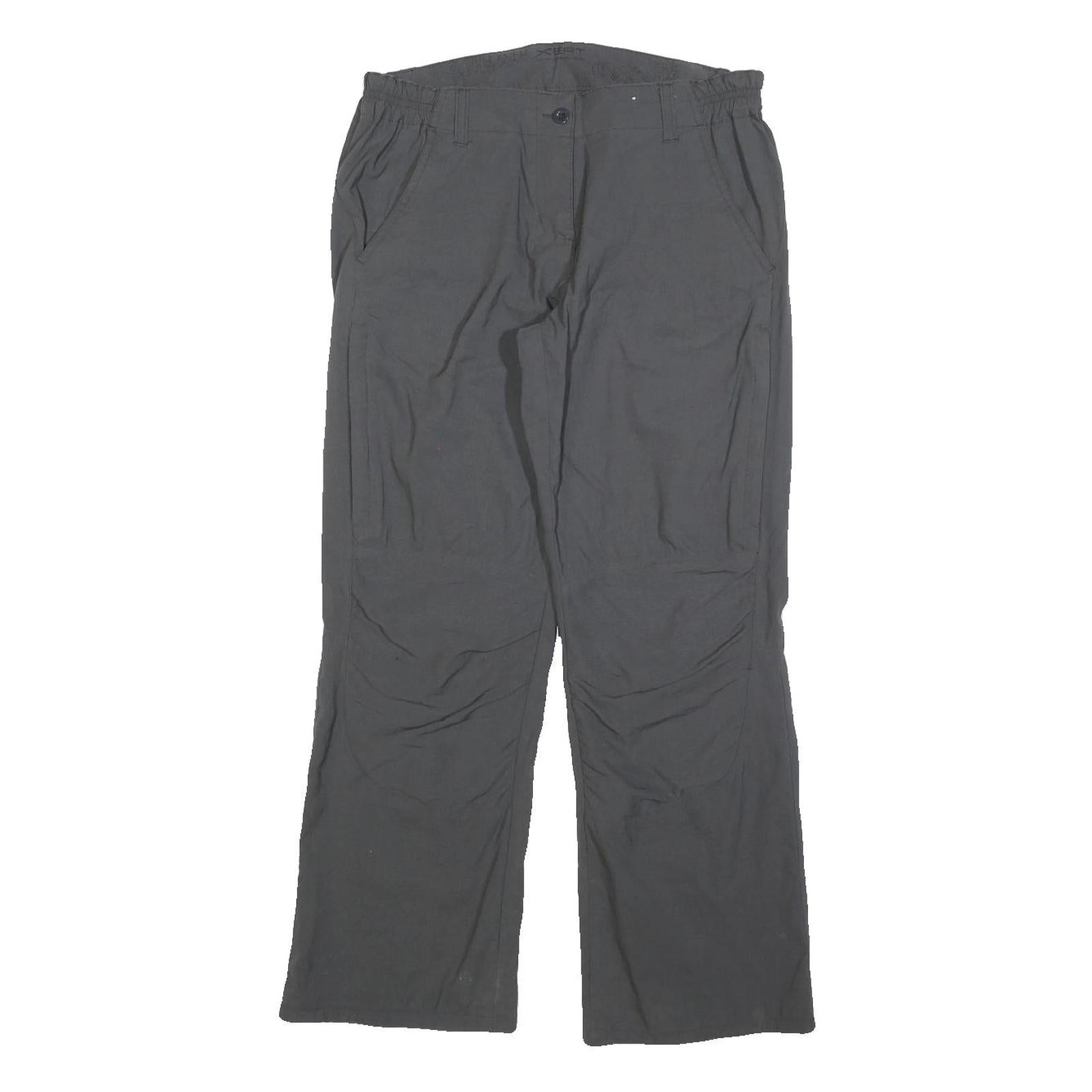 REGATTA Womens Grey Regular Fit Wide-Leg Trousers W30 L28 Outdoor Comfort Zip Refurbished - N/A refurbished available on Cerqular