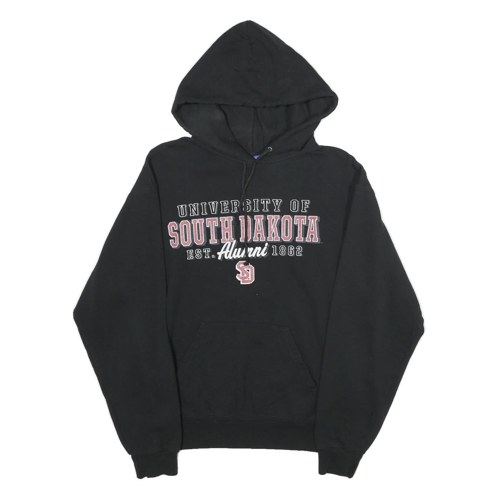 CHAMPION Mens Black University Of South Dakota Alumni Pullover Hoodie M Cotton Refurbished - N/A refurbished available on Cerqular