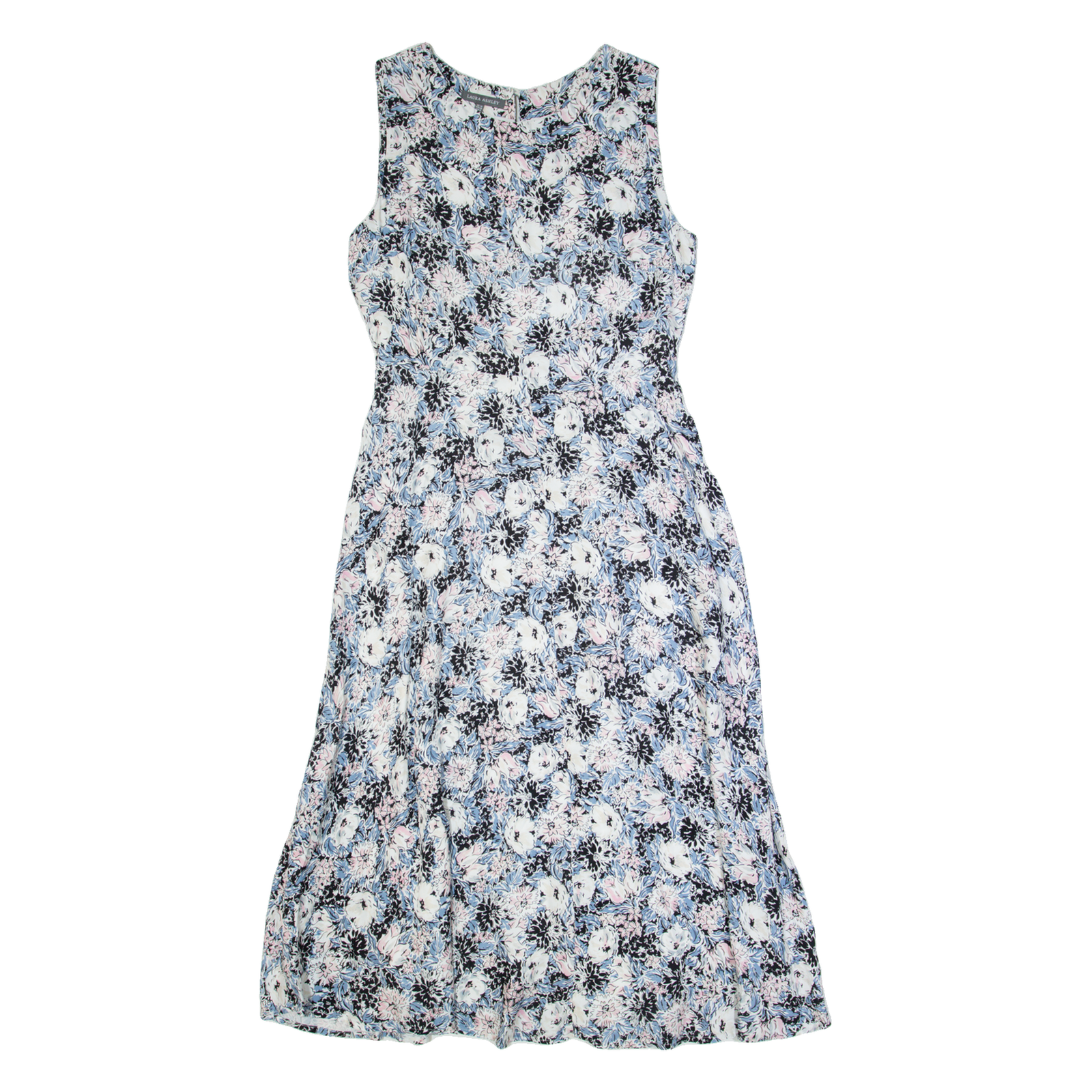 LAURA ASHLEY Womens A-Line Dress Blue Floral Sleeveless Long UK 10 Refurbished - N/A refurbished available on Cerqular
