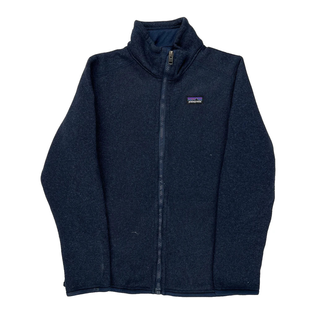 Age 12 Patagonia Fleece - Large Navy Polyester Refurbished - Thrifted (note: this is a term often used to describe second- refurbished available on Cerqular