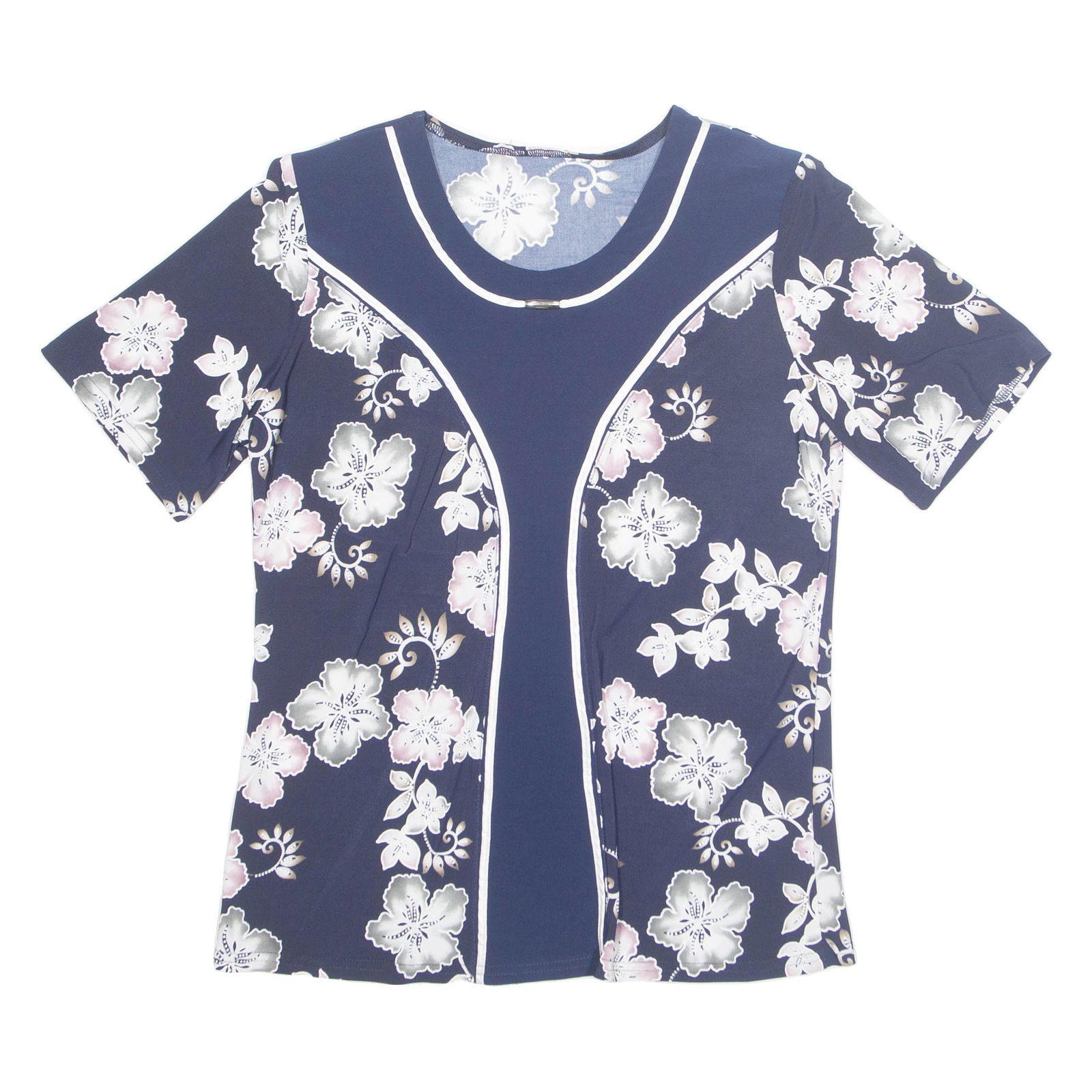 Womens Printed Blouse Blue Floral M Refurbished - N/A refurbished available on Cerqular