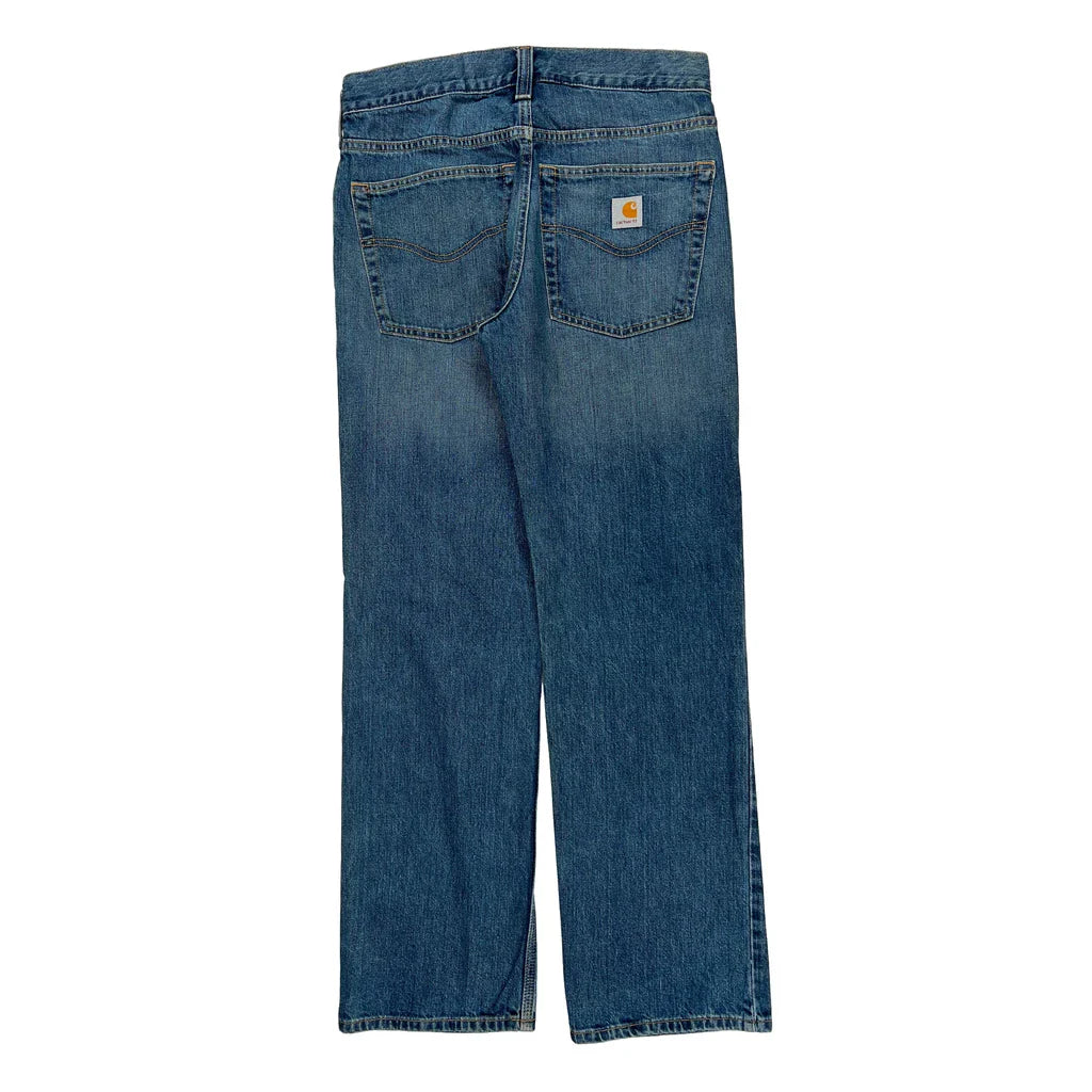Carhartt Jeans - 31W 32L Blue Cotton Refurbished - Thrifted (note: this is a term often used to describe second- refurbished available on Cerqular