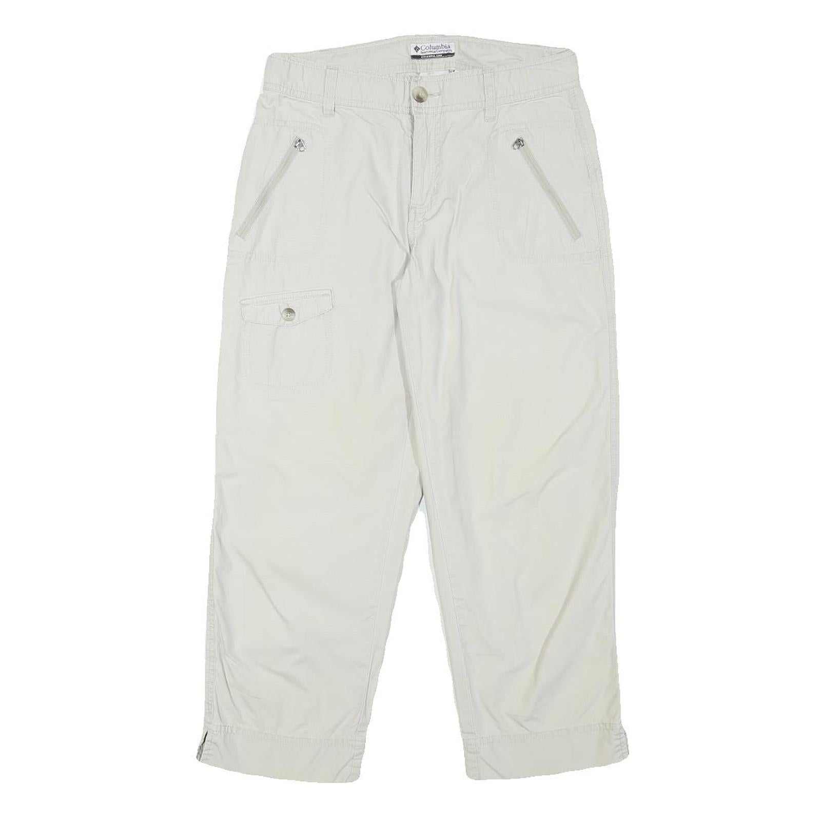 COLUMBIA Womens Cotton Blend White Relaxed Capri Trousers W28 L24 Casual Outdoor Refurbished - N/A refurbished available on Cerqular