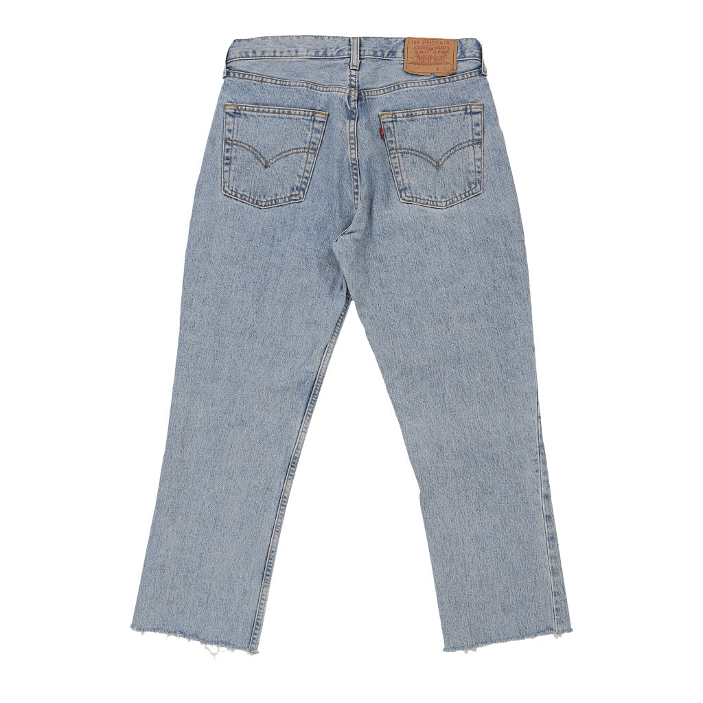 595 Levis Jeans - 31W 27L Blue Cotton Refurbished - Thrifted (note: this is a term often used to describe second- refurbished available on Cerqular