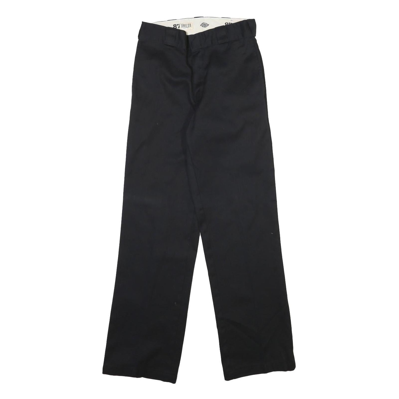 DICKIES Mens Cotton Blend Black Regular Fit Straight Leg Trousers W28 L31 Refurbished - N/A refurbished available on Cerqular