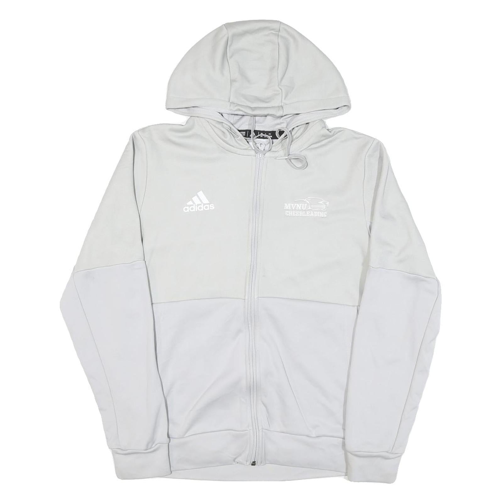 ADIDAS Mens White Polyester Blend Zip Hoodie Jacket M Plain Casual Sportswear Refurbished - N/A refurbished available on Cerqular