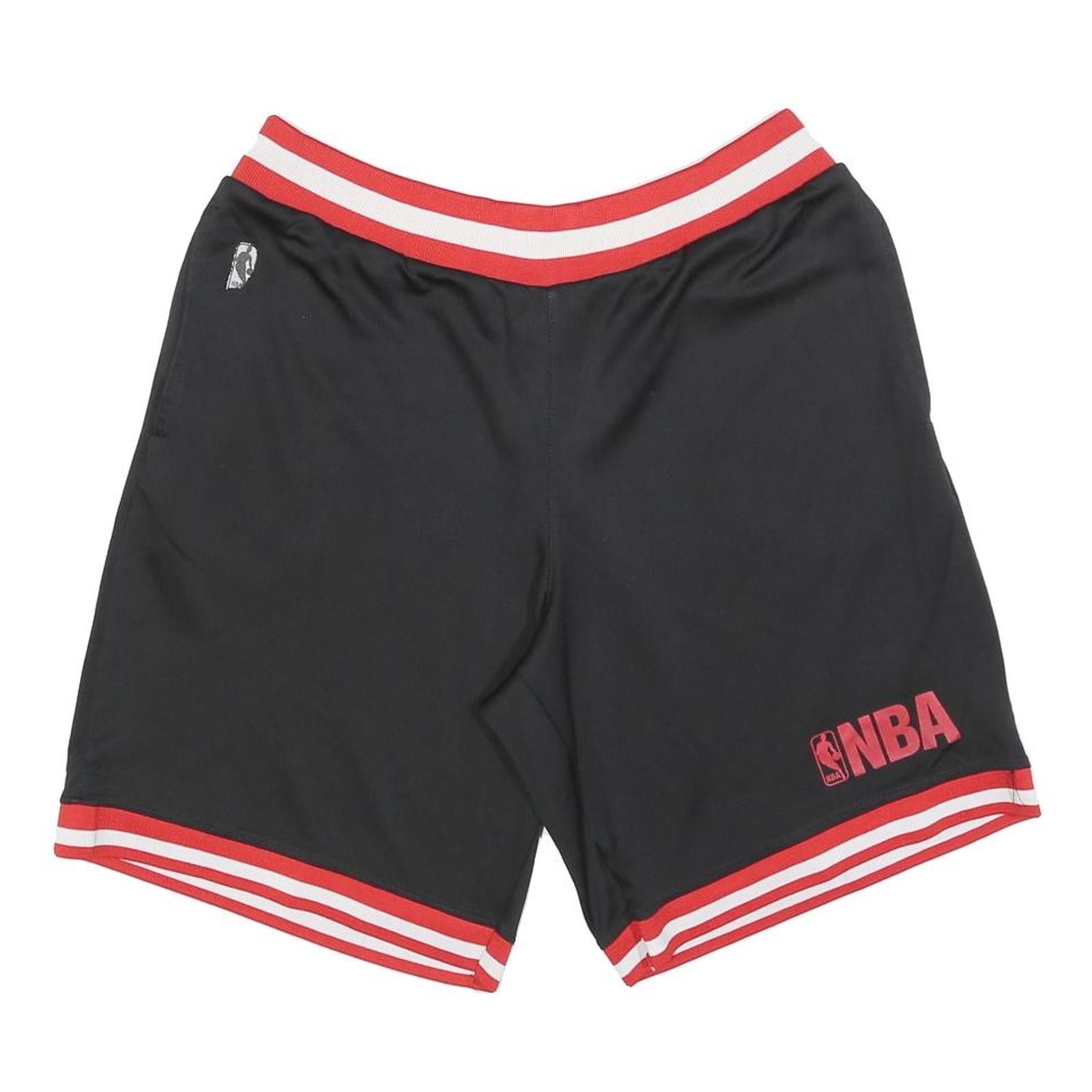 NBA Mens Black Casual Sports Shorts M W30 Red & White Striped Trim Basketball Refurbished - N/A refurbished available on Cerqular