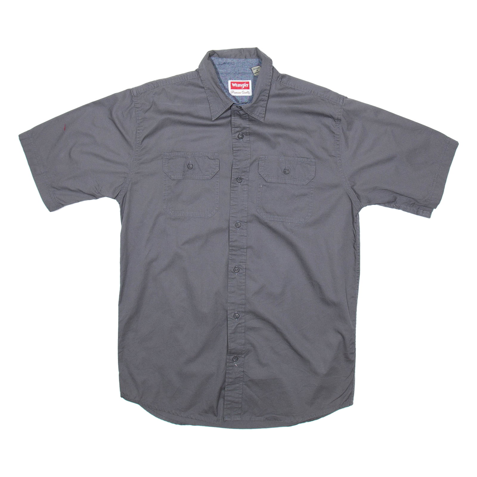 WRANGLER Mens Plain Shirt Grey S Refurbished - N/A refurbished available on Cerqular