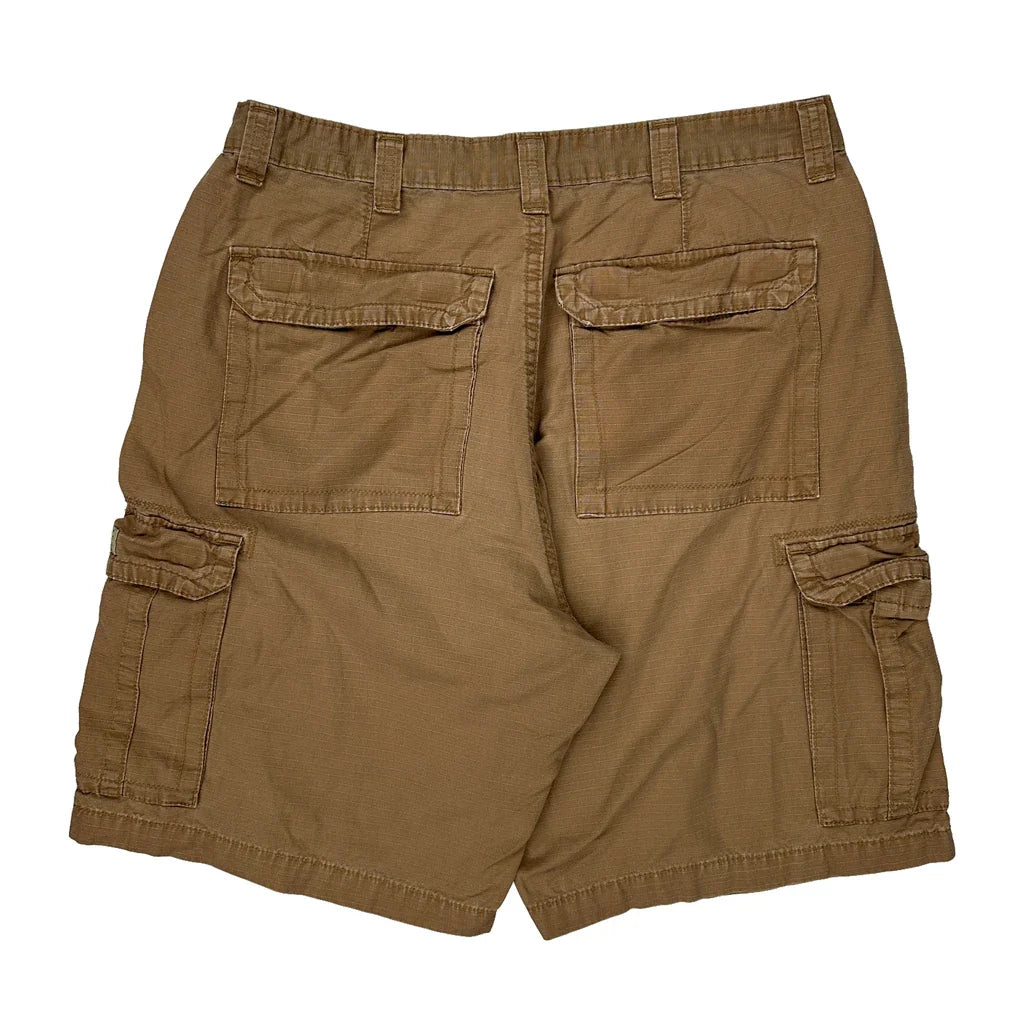 Wrangler Cargo Cargo Shorts - 36W 9L Brown Cotton Refurbished - Thrifted (note: this is a term often used to describe second- refurbished available on Cerqular