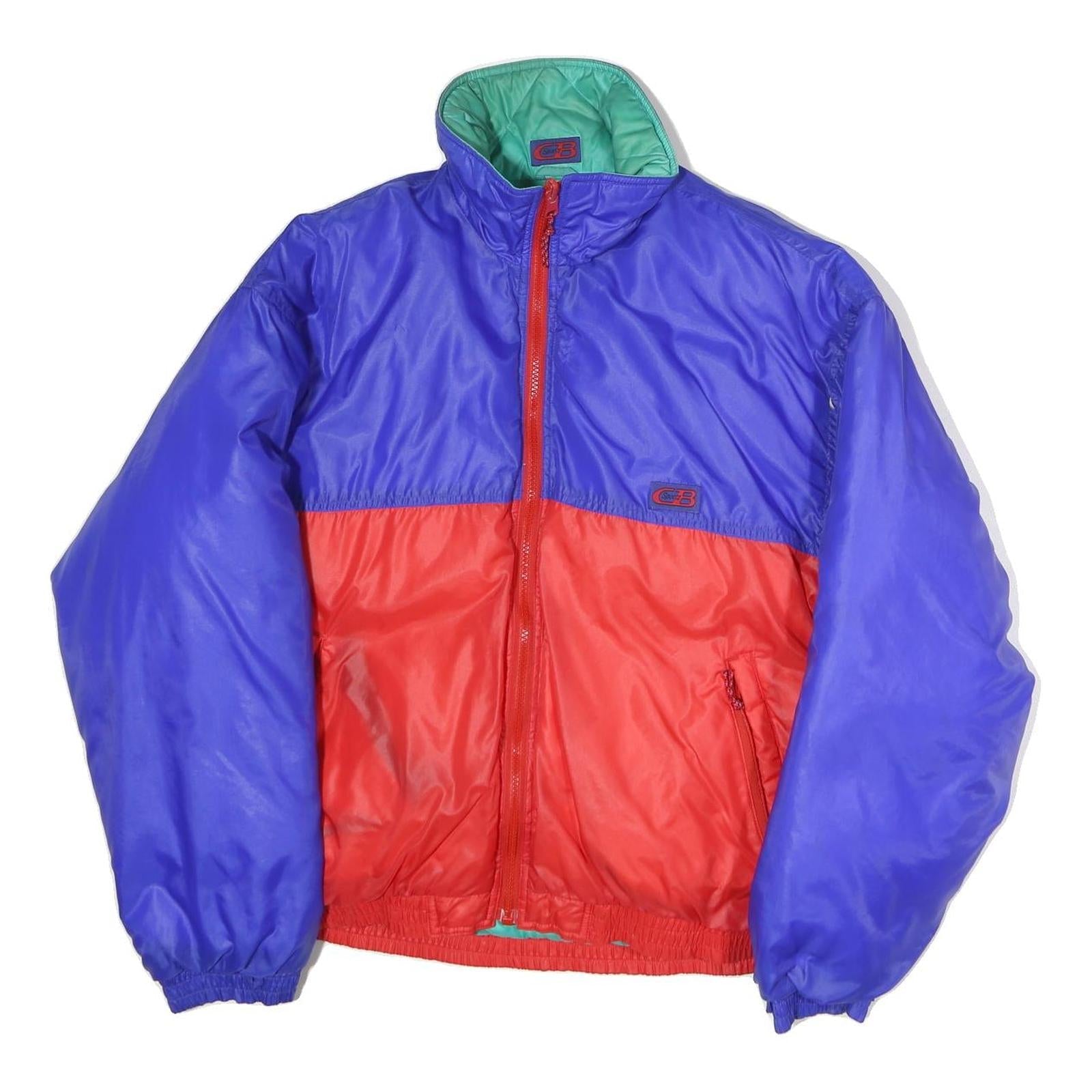 CB SPORT Mens Blue & Red Zip Up Jacket M Polyester Colourblock Casual Outerwear Refurbished - N/A refurbished available on Cerqular