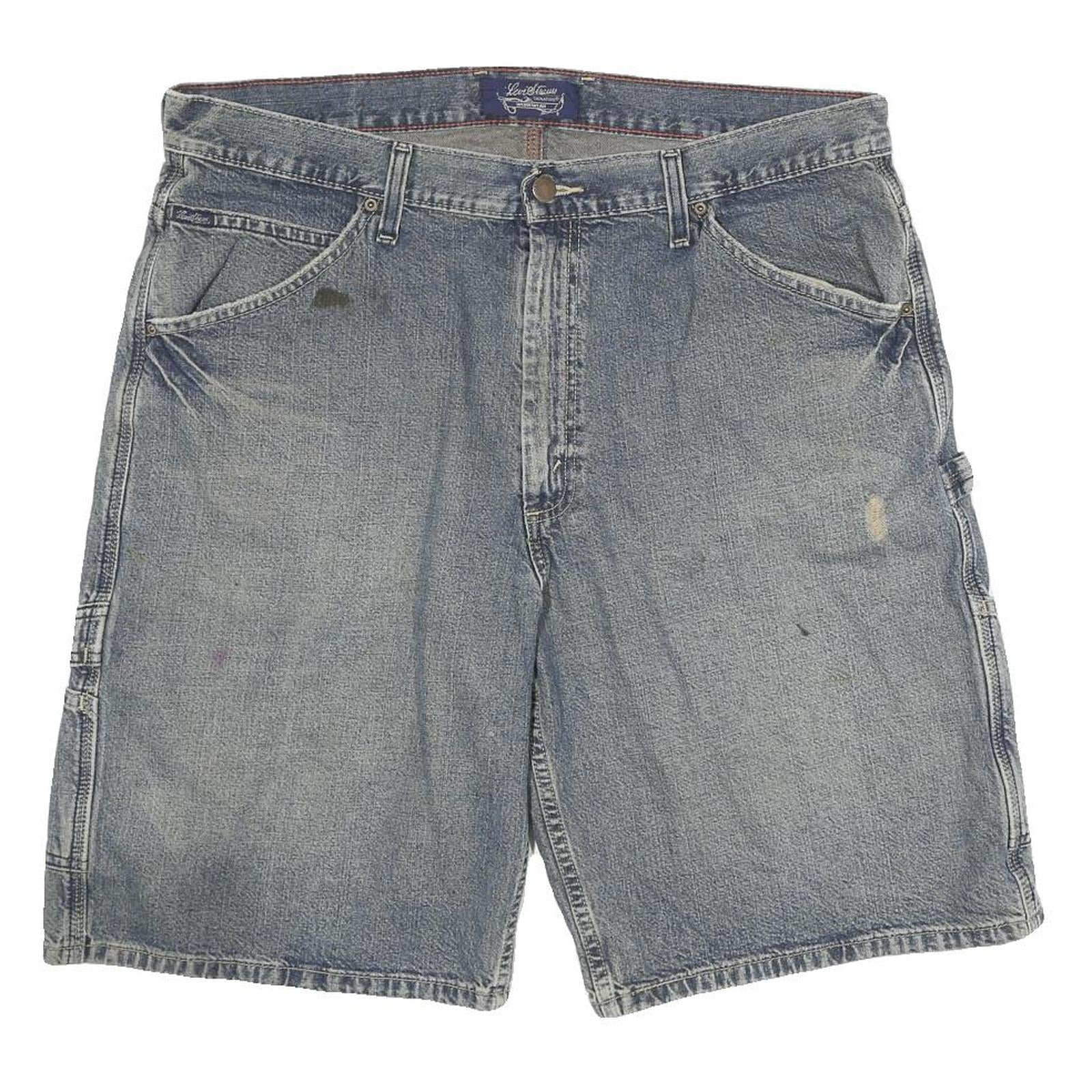 LEVI'S Mens Blue Denim Cargo Shorts 2XL W36 Cotton Blend Casual Workwear Refurbished - N/A refurbished available on Cerqular