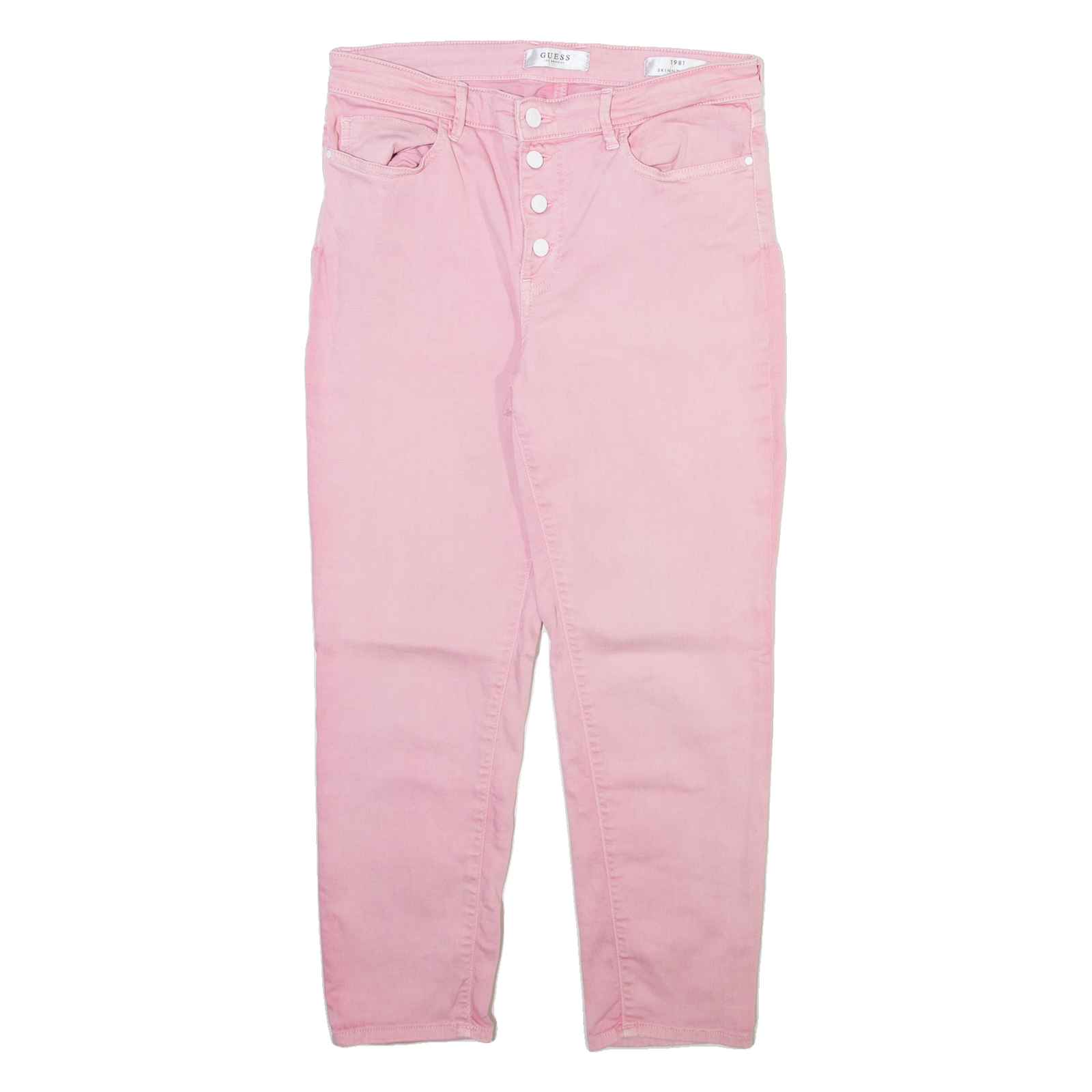 GUESS Womens Trousers Pink Slim Skinny W30 L23 Refurbished - N/A refurbished available on Cerqular