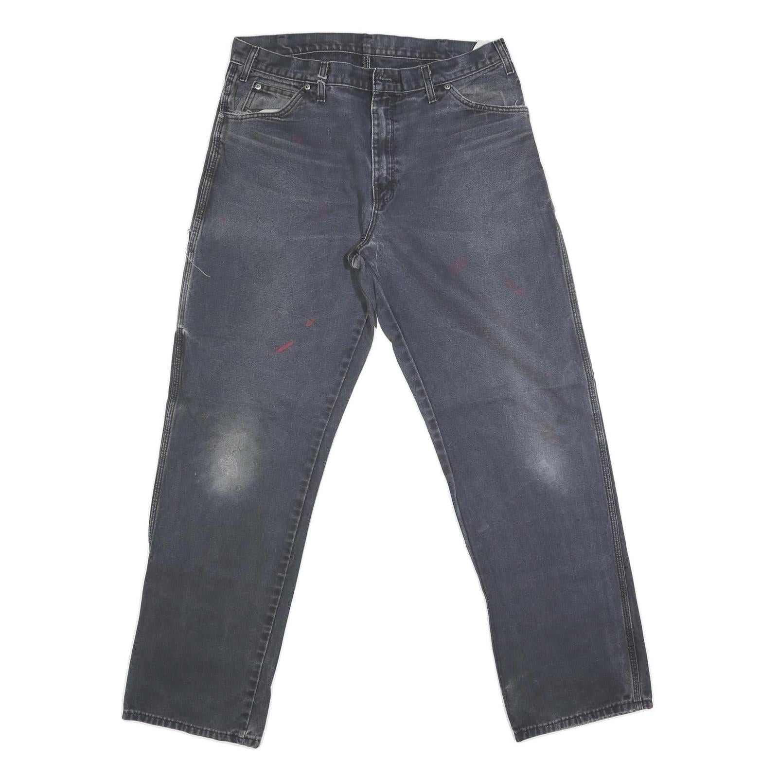 DICKIES Mens Jeans Blue Regular Straight Denim Medium W34 L33 Workwear Refurbished - N/A refurbished available on Cerqular