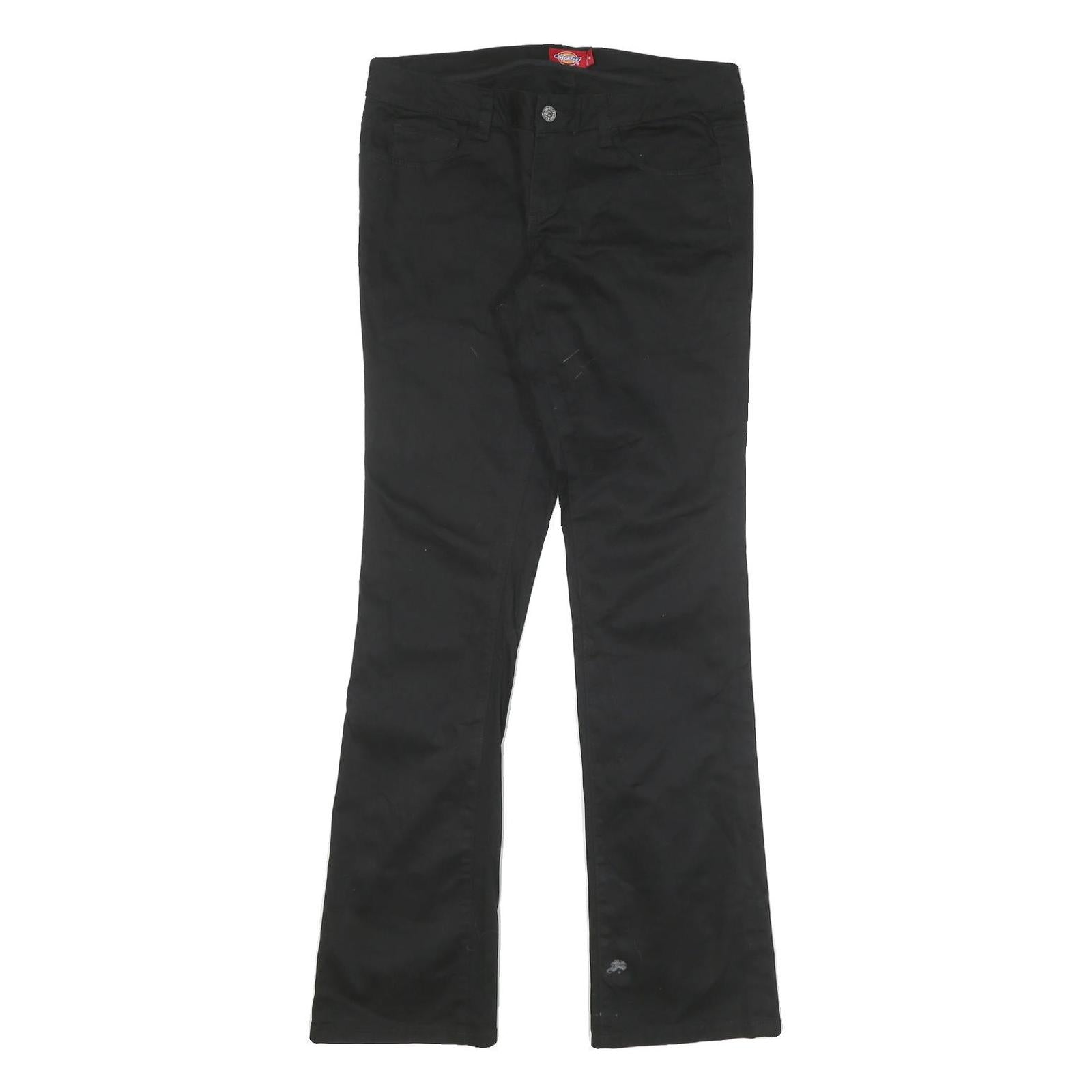 DICKIES Womens Cotton Blend Black Regular Flared Trousers W30 L31 Workwear Refurbished - N/A refurbished available on Cerqular