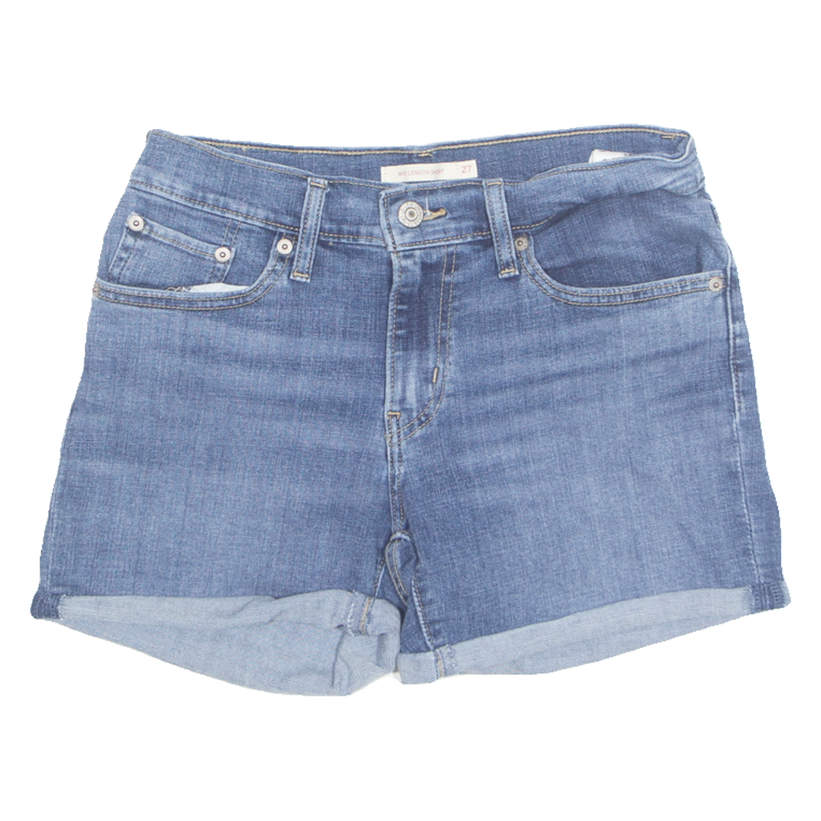 Buy LEVI'S Turn Up Womens Denim Shorts Blue S W28 Refurbished - $23.39 LEVI'S Turn Up Womens Denim Shorts Blue S W28 Refurbished - N/A refurbished available on Cerqular