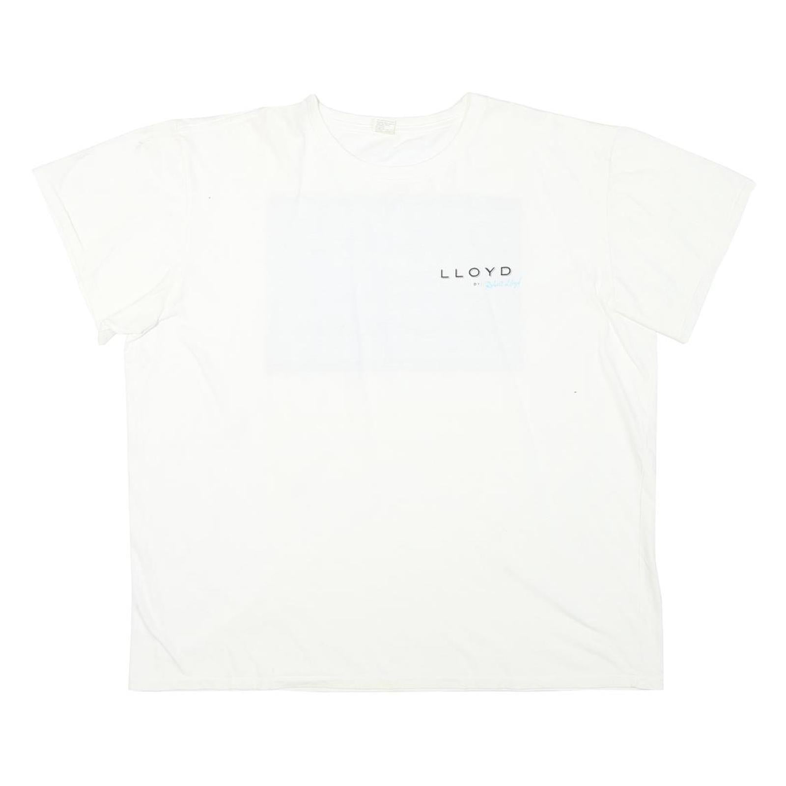 Mens White Lloyd Graphic T-Shirt XL Short Sleeve Crew Neck Cotton Blend Casual Refurbished - N/A refurbished available on Cerqular