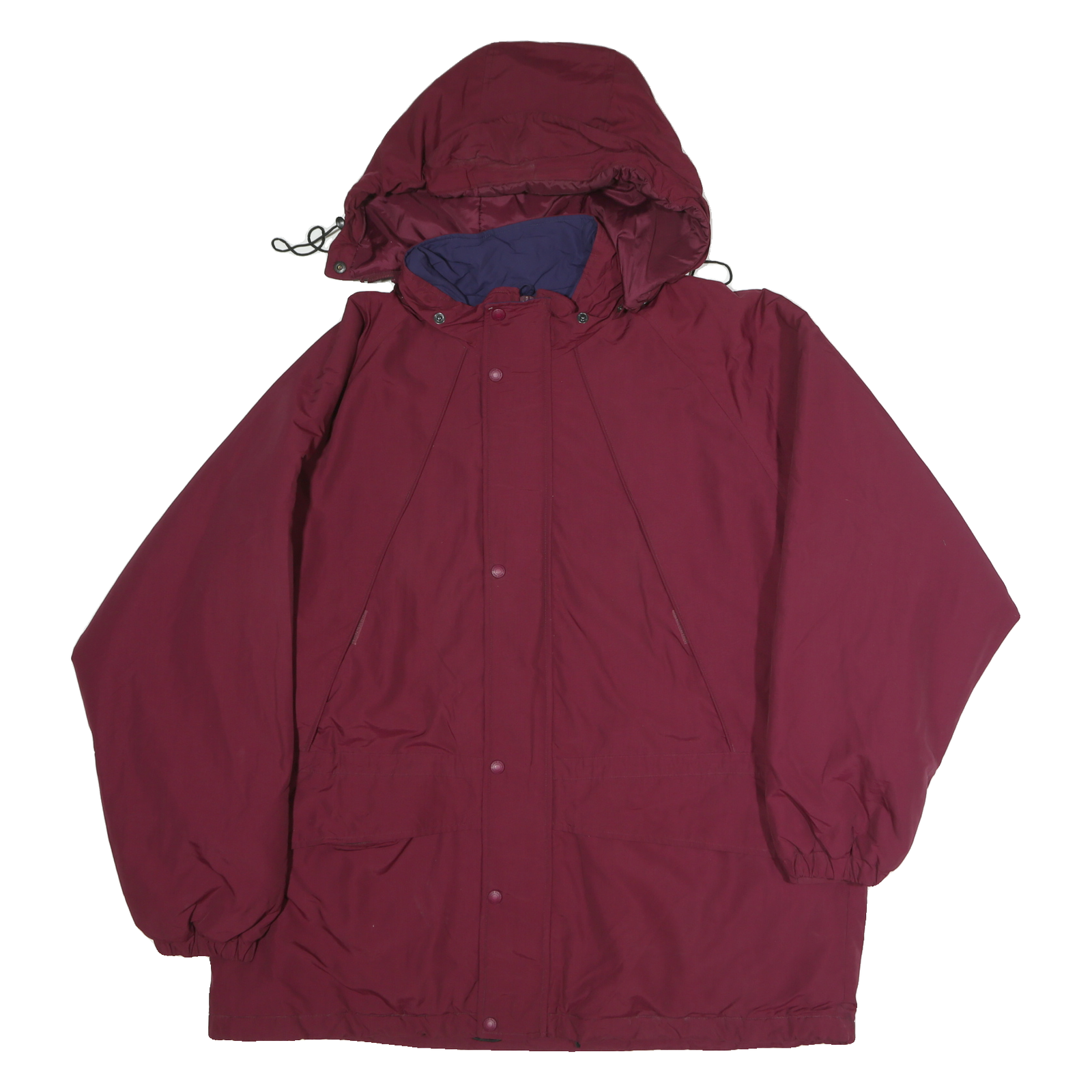 EDDIE BAUER Womens Maroon Nylon Outdoor Jacket XL Zip Hooded Casual Warm Refurbished - N/A refurbished available on Cerqular