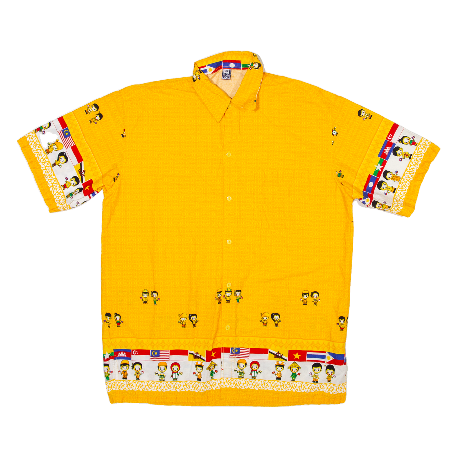 Mens Shirt Yellow Crazy Pattern XL Refurbished - N/A refurbished available on Cerqular